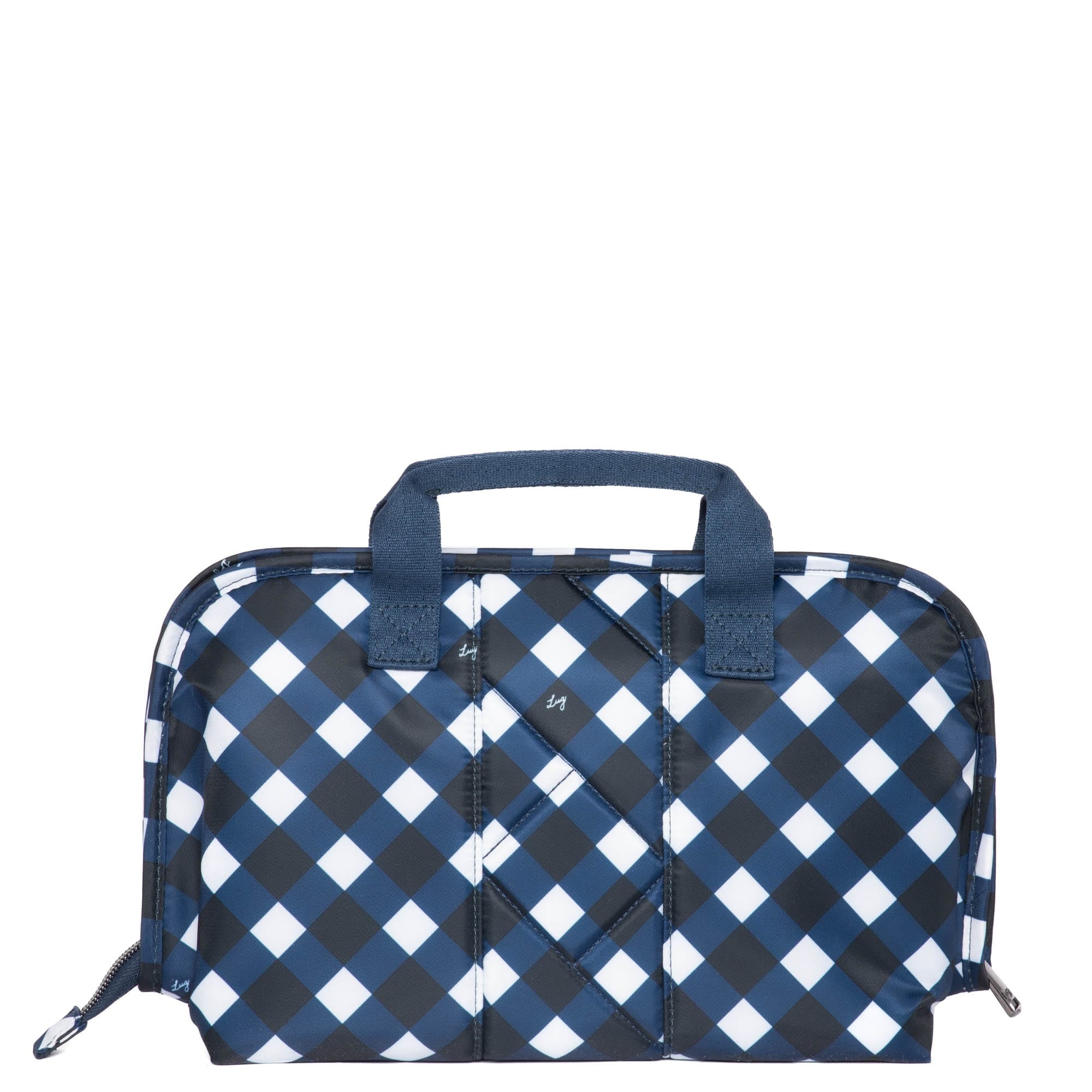 Flash SE Cosmetic Case - GINGHAM NAVY - FlashSE_GinghamNavy_04