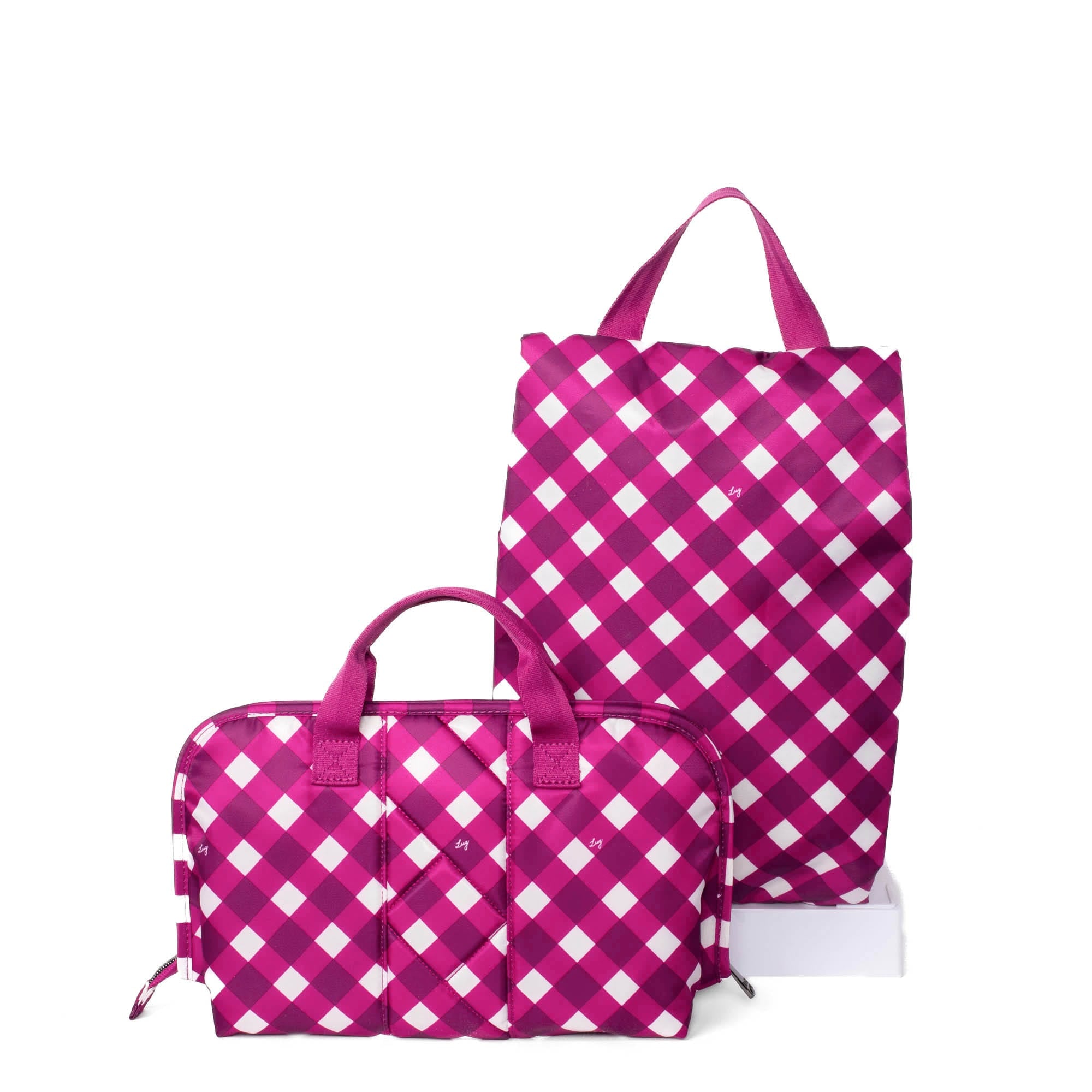 Flash SE & Tuck Travel Set - GINGHAM BERRY - Flash_TuckSet_GinghamBerry_042