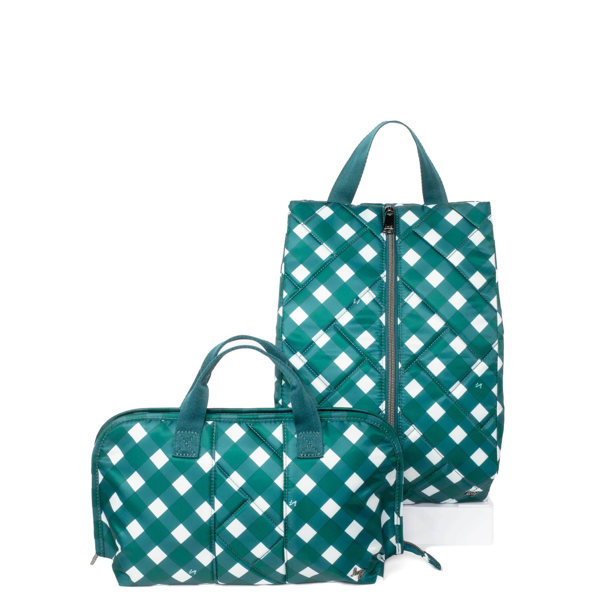 Flash SE & Tuck Travel Set - GINGHAM EVERGREEN - Flash_TuckSet_GinghamGreen_012