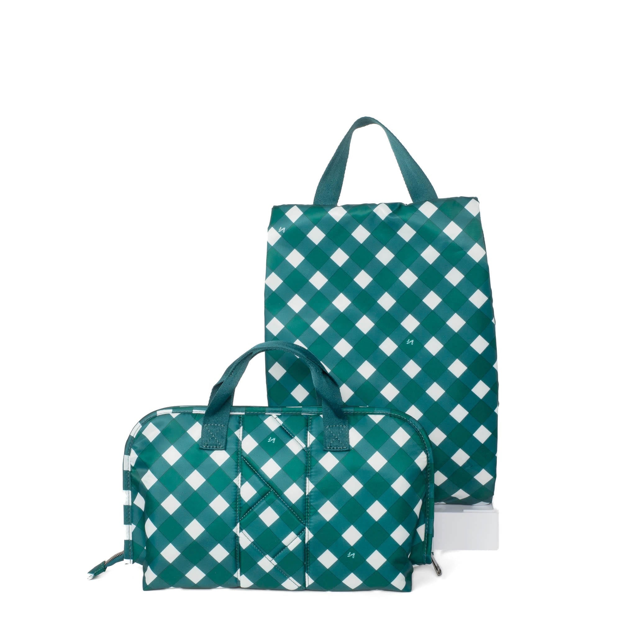 Flash SE & Tuck Travel Set - GINGHAM EVERGREEN - Flash_TuckSet_GinghamGreen_042