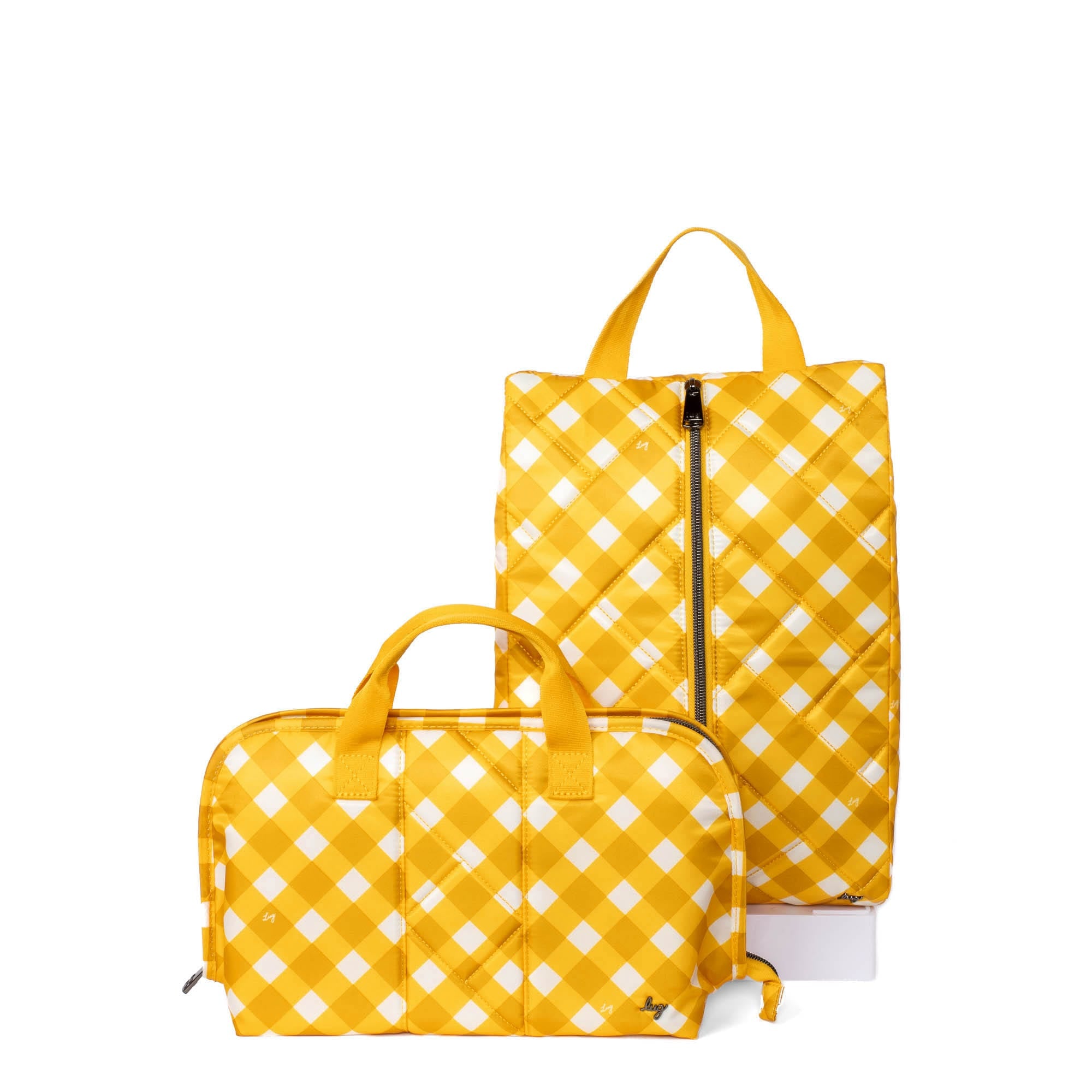 Flash SE & Tuck Travel Set - GINGHAM MUSTARD - Flash_TuckSet_GinghamMustard_012
