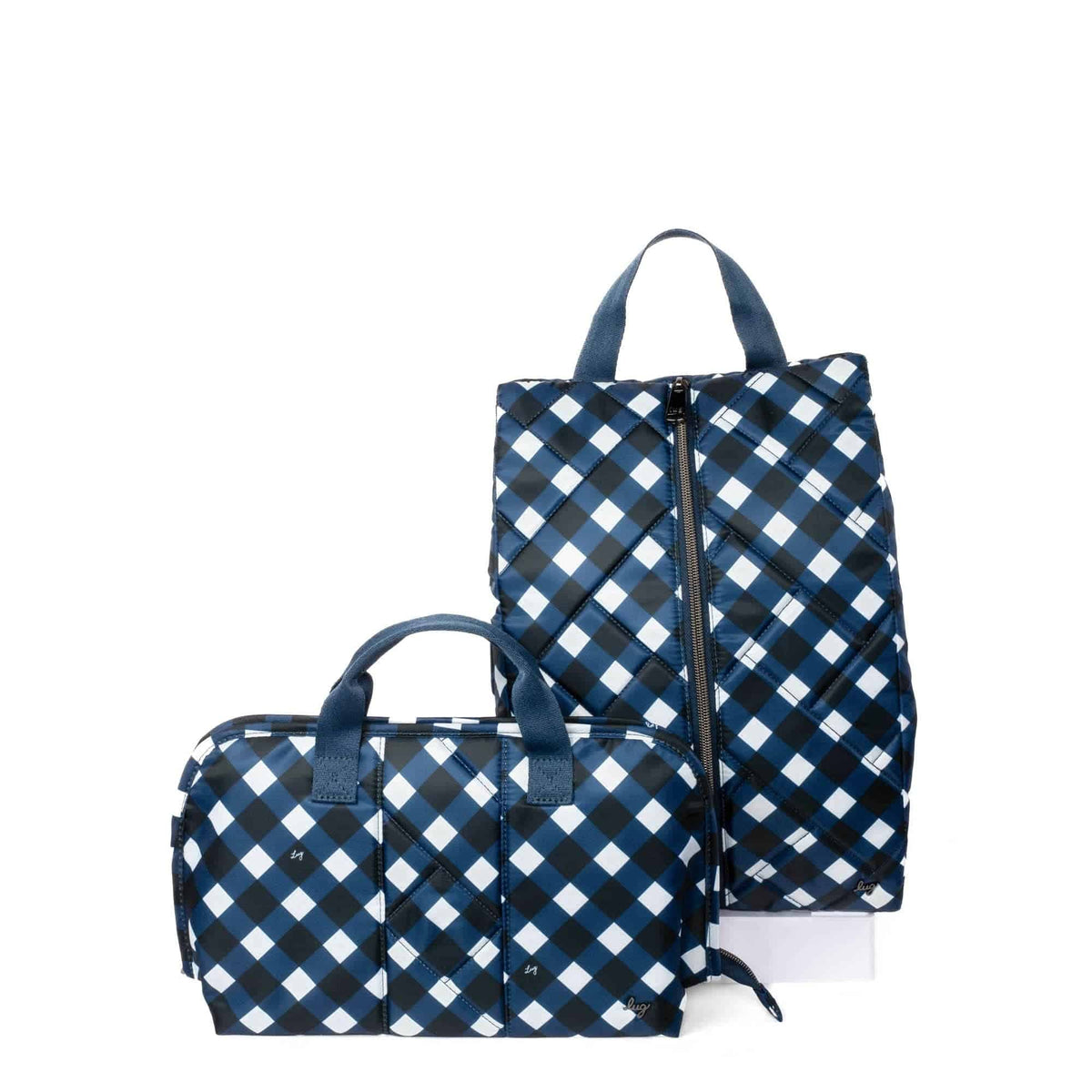 Flash SE &amp; Tuck Travel Set - GINGHAM NAVY - Flash_TuckSet_GinghamNavy_012