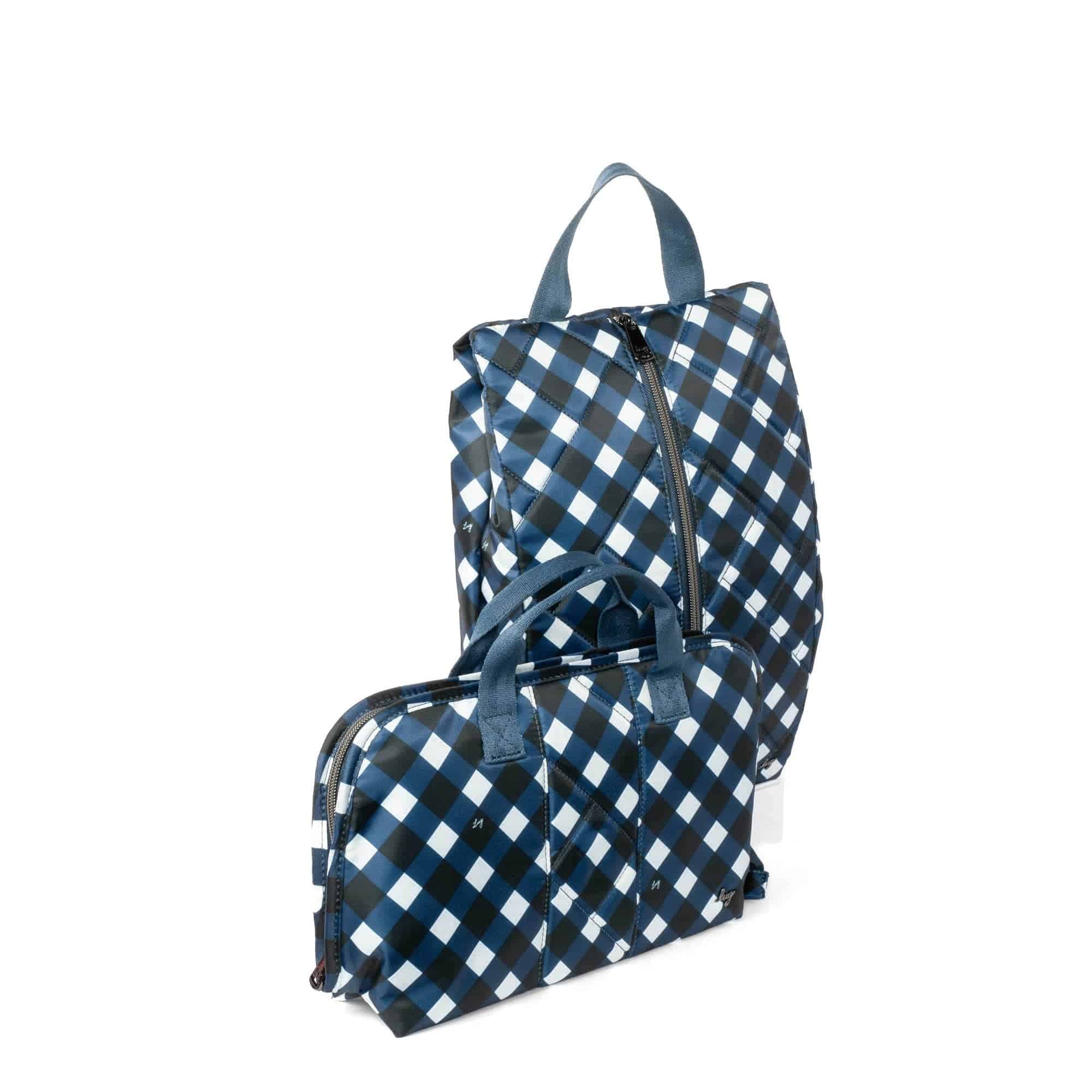 Flash SE & Tuck Travel Set - GINGHAM NAVY - Flash_TuckSet_GinghamNavy_022