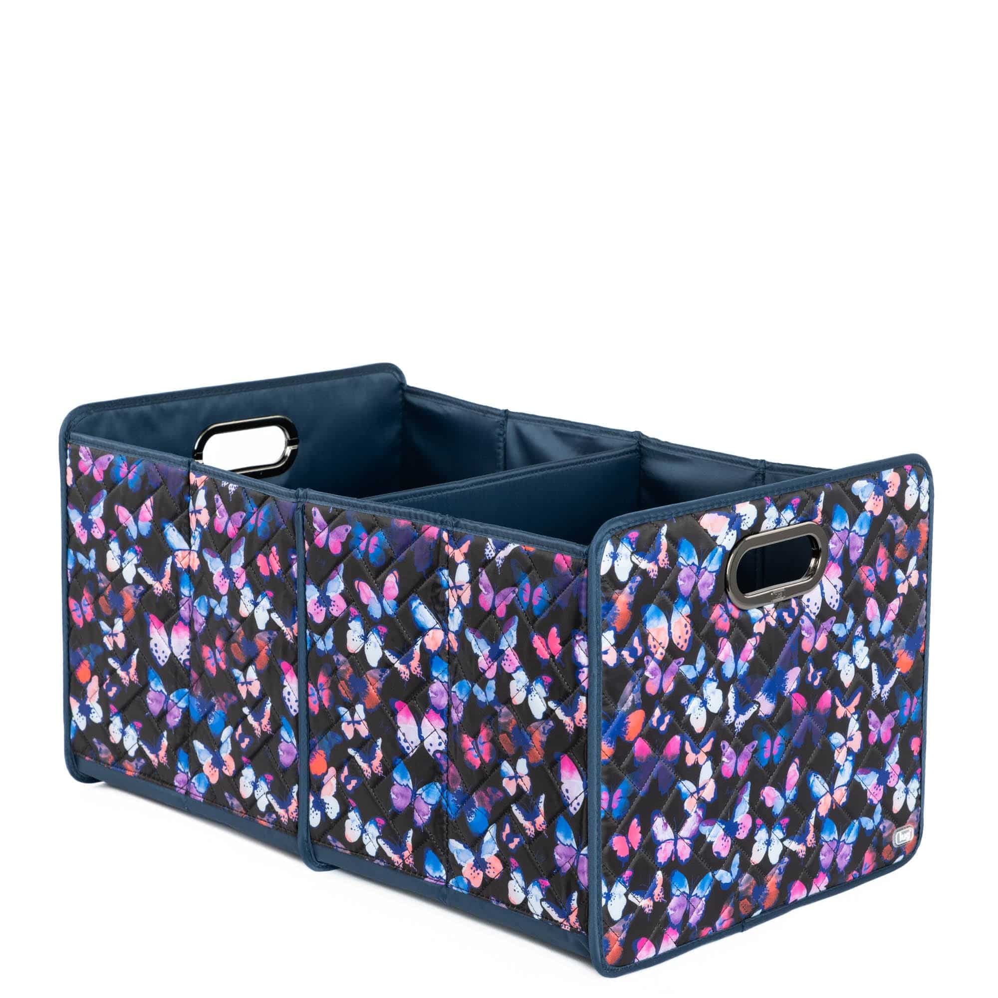 Flatbed 2 Collapsible Multi-Purpose Organizer - WATERCOLOR BUTTERFLIES - Flatbed2_WatercolourButterflies_02