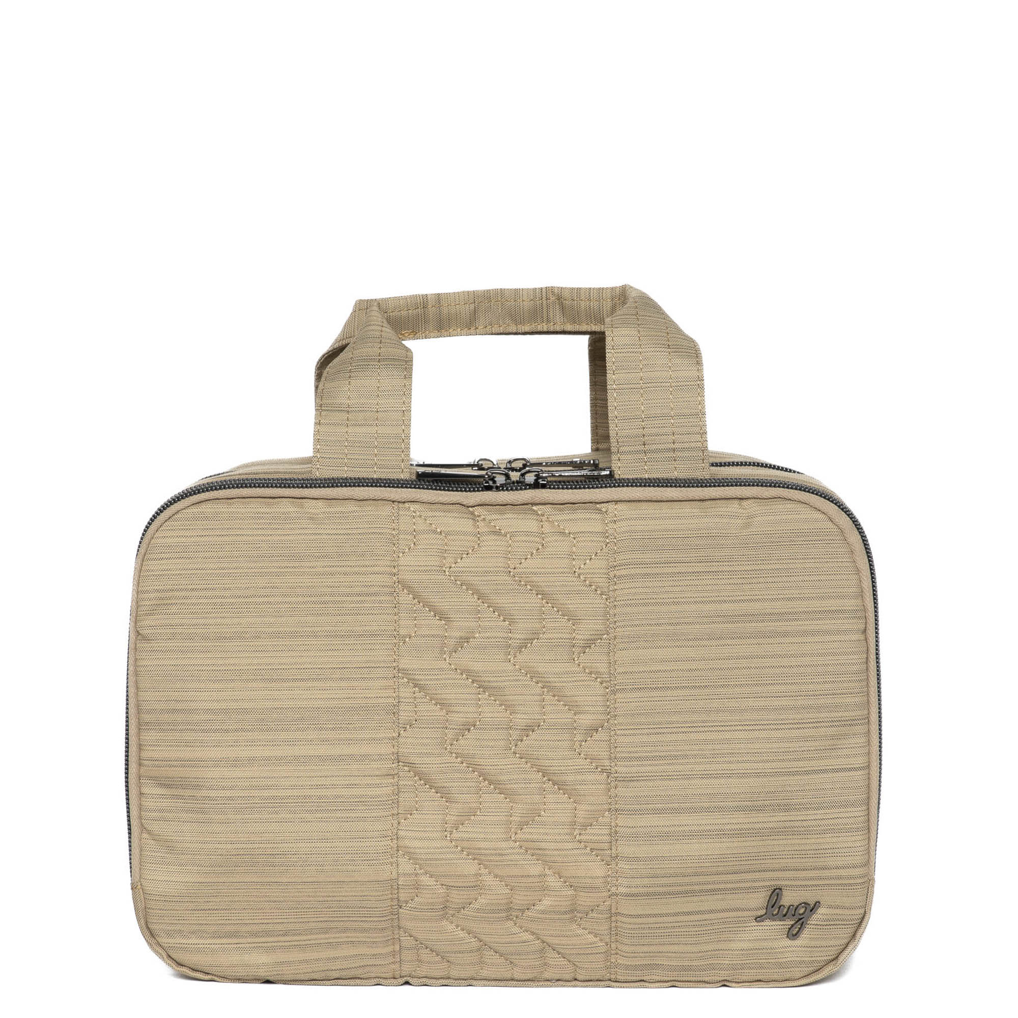 Flatbed Deluxe Cosmetic Case - BRUSHED GOLD - Flatbed_BrushedGold_01