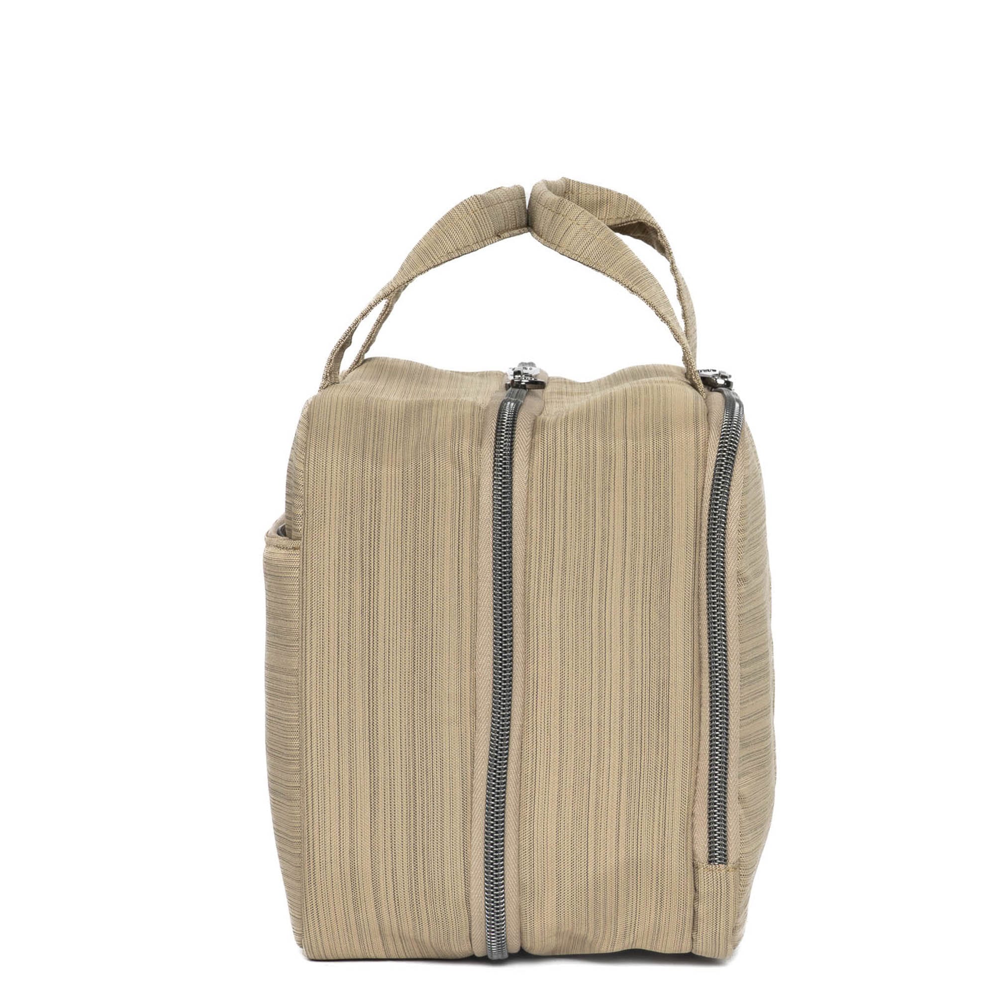 Flatbed Deluxe Cosmetic Case - BRUSHED GOLD - Flatbed_BrushedGold_03