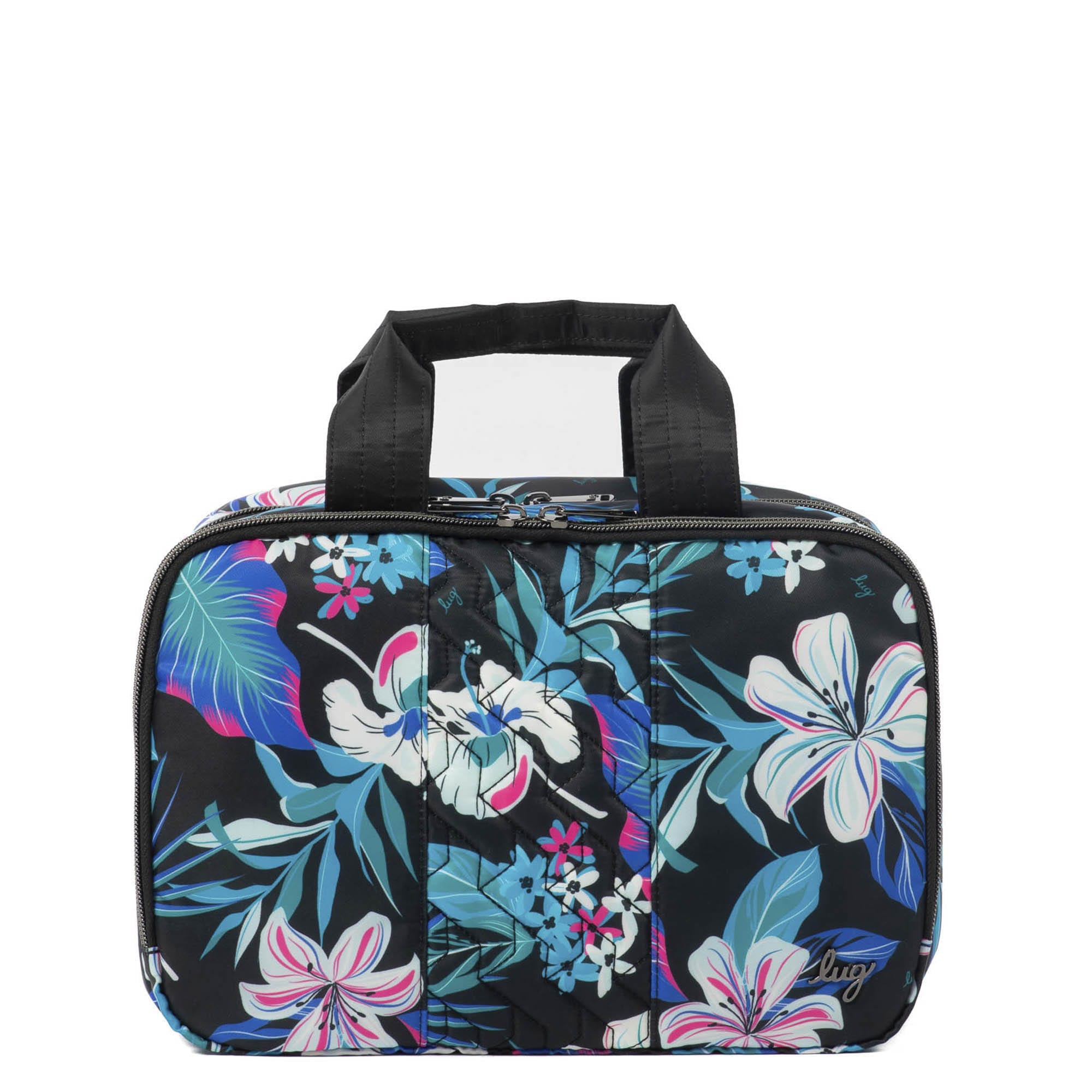 Flatbed Deluxe Cosmetic Case - HIBISCUS MULTI - Flatbed_HibiscusMulti_01