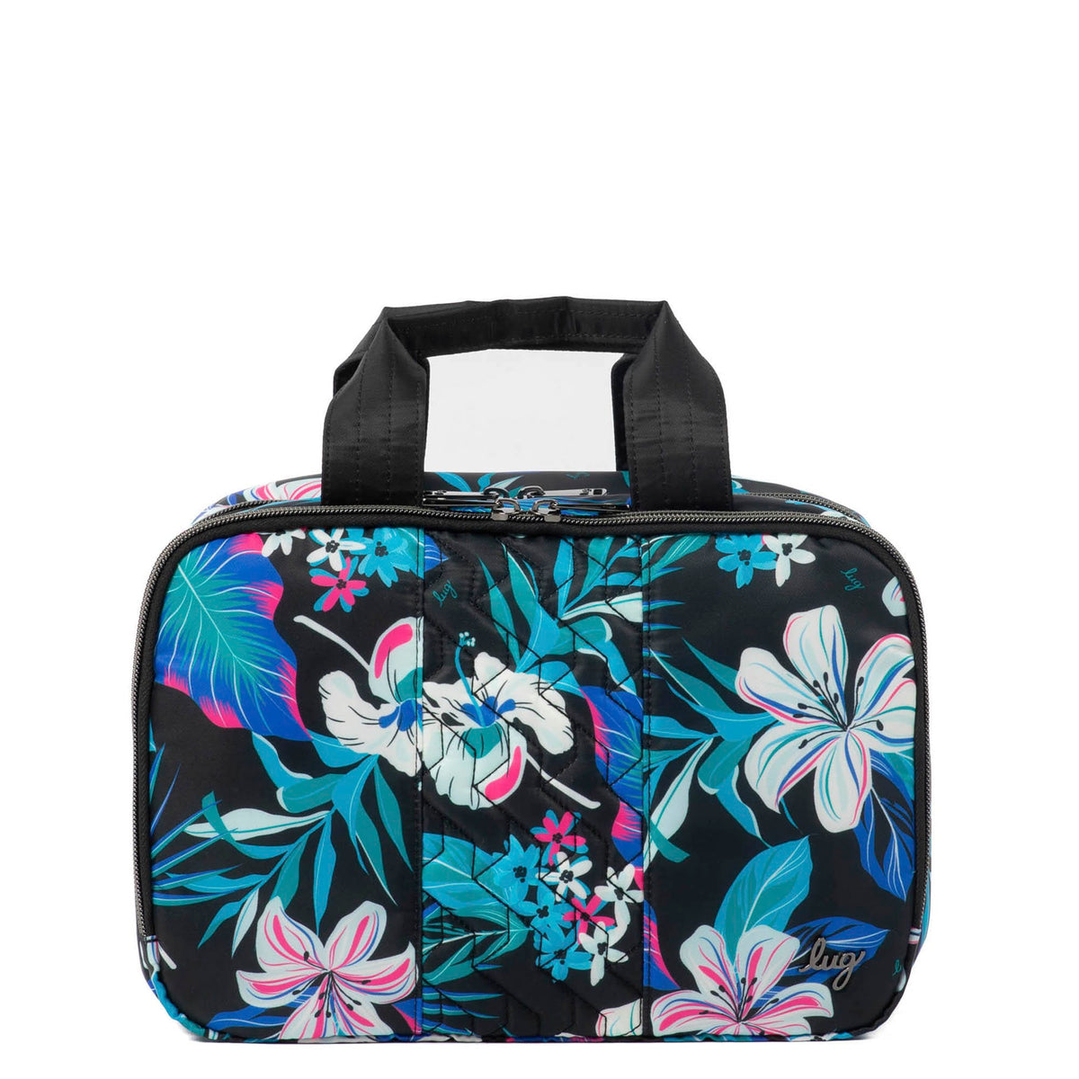 Flatbed Deluxe Cosmetic Case - HIBISCUS MULTI - Flatbed_HibiscusMulti_01