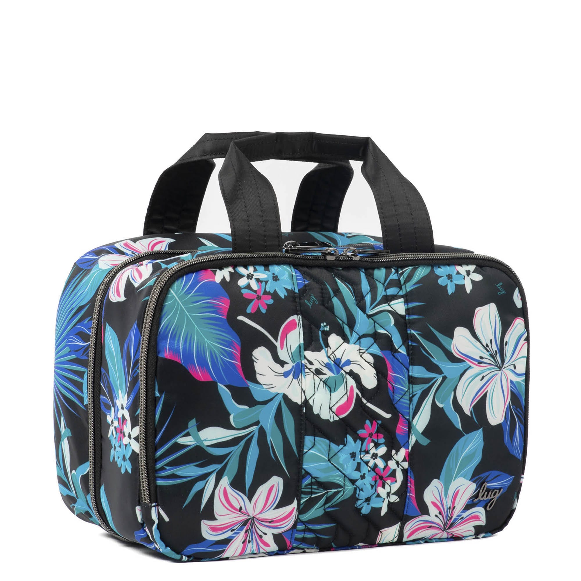 Flatbed Deluxe Cosmetic Case - HIBISCUS MULTI - Flatbed_HibiscusMulti_02