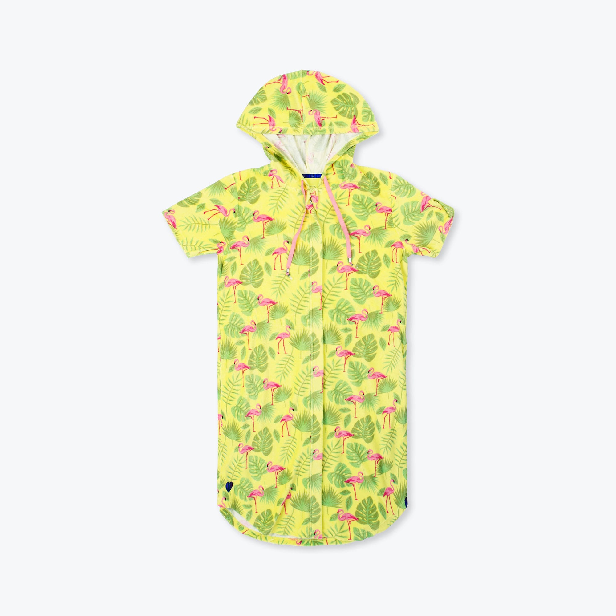 Skipper Coverup Hooded Dress - FLAMINGO LIME - Flatlay_Skipper_Flamingo_Limes_01