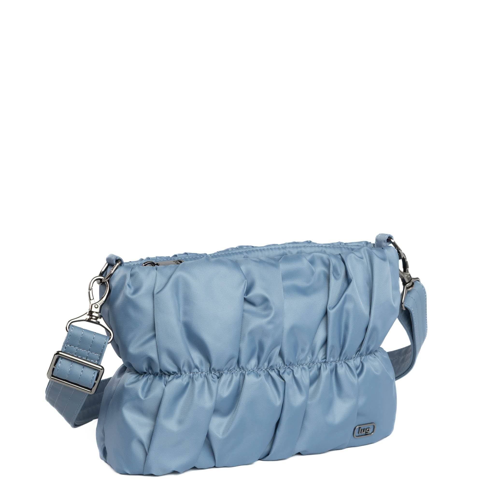 Flounce Ruched Crossbody Bag - BLUE MOON - Flounce_Bluemoon_02