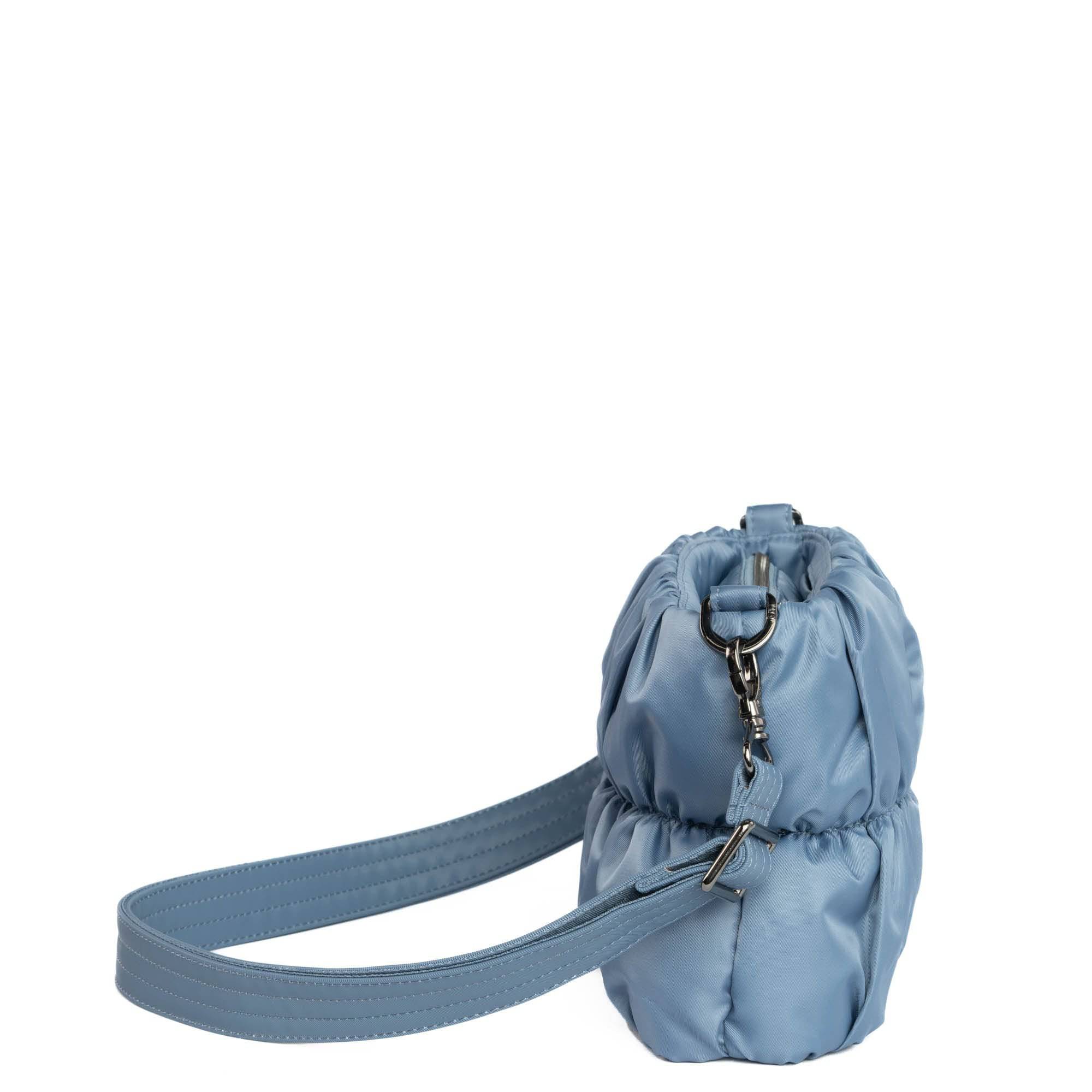 Flounce Ruched Crossbody Bag - BLUE MOON - Flounce_Bluemoon_03