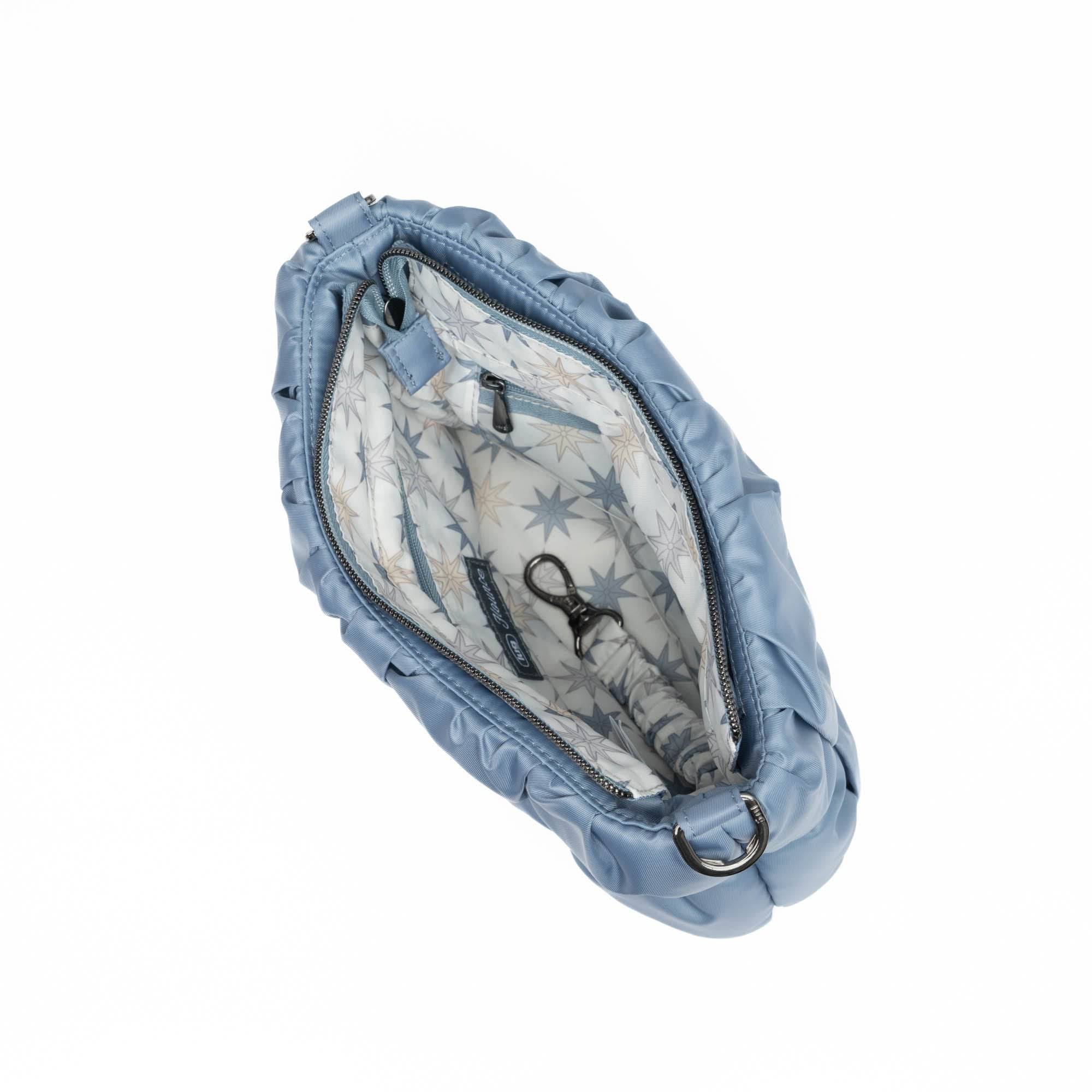 Flounce Ruched Crossbody Bag - BLUE MOON - Flounce_Bluemoon_05