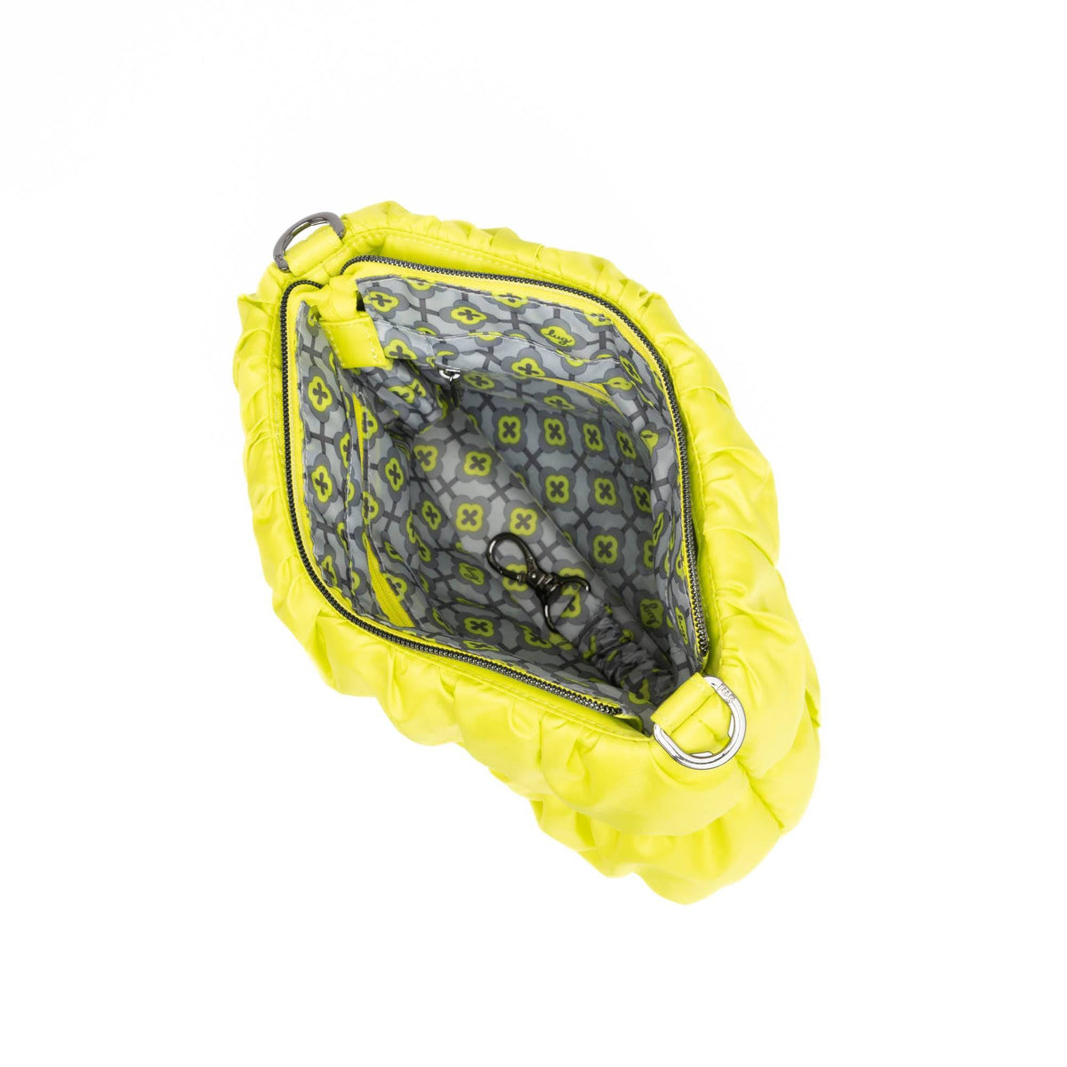 Flounce Ruched Crossbody Bag - LEMON LIME - Flounce_LemonLime_05