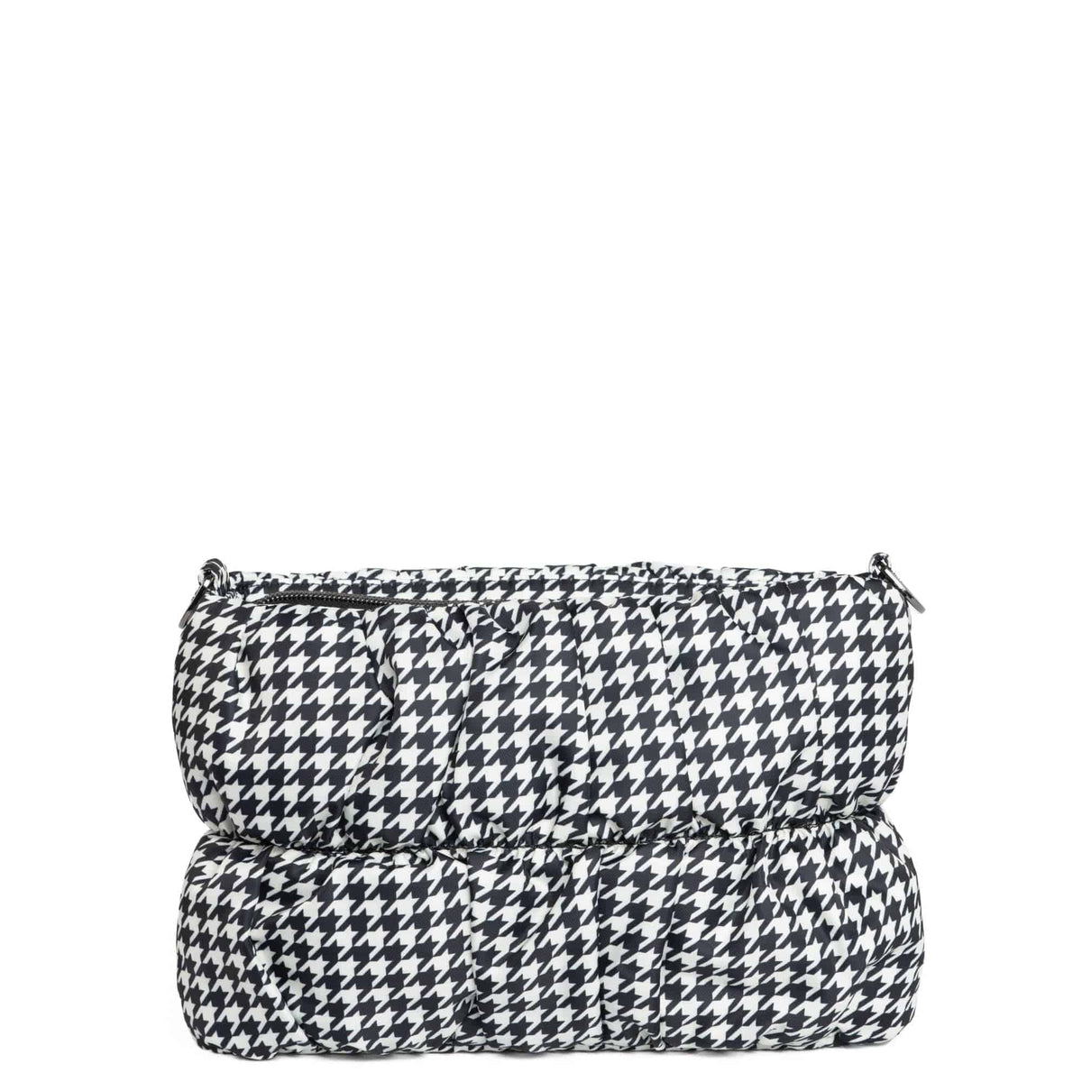 Flounce Ruched Crossbody Bag - MICRO HOUNDSTOOTH BLACK - Flounce_MicroHoundstoothBlack_04