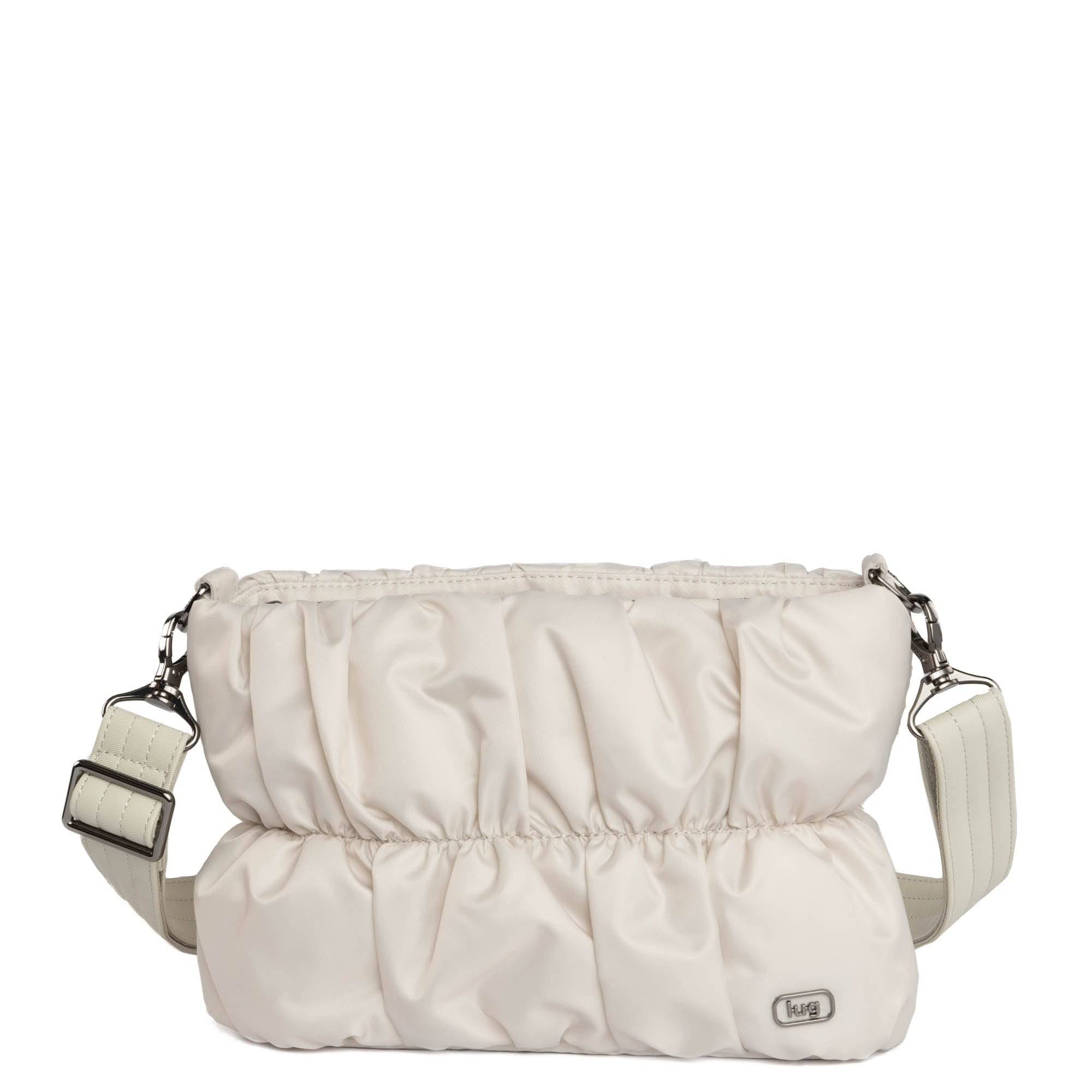 Flounce Ruched Crossbody Bag - - Flounce_Pebble_01
