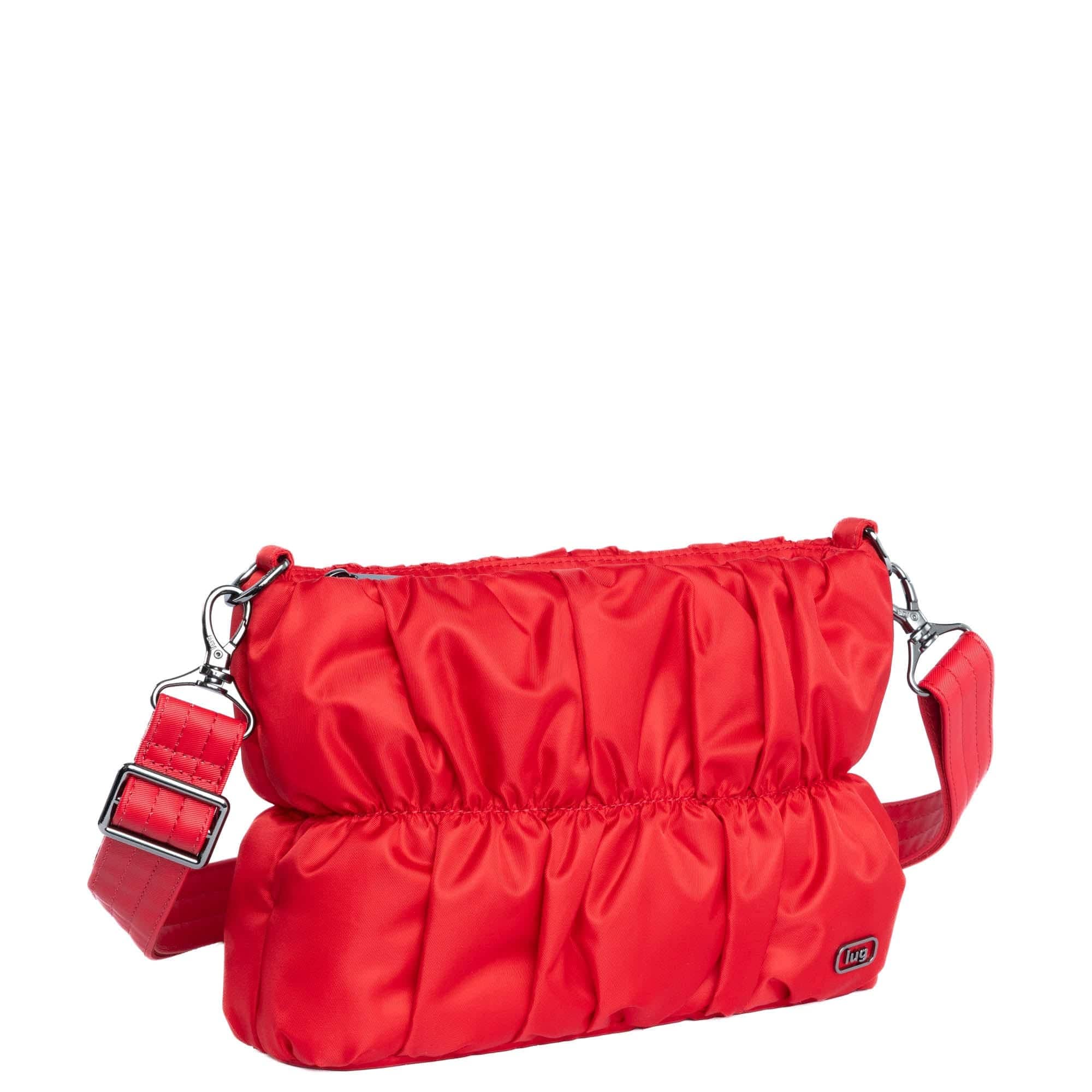 Flounce Ruched Crossbody Bag - POPPY RED - Flounce_PoppyRed_02