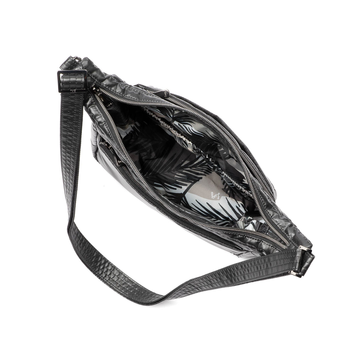 Flutter SE Crossbody Bag - METALLIC BLACK - FlutterSE_MetallicBlack_05