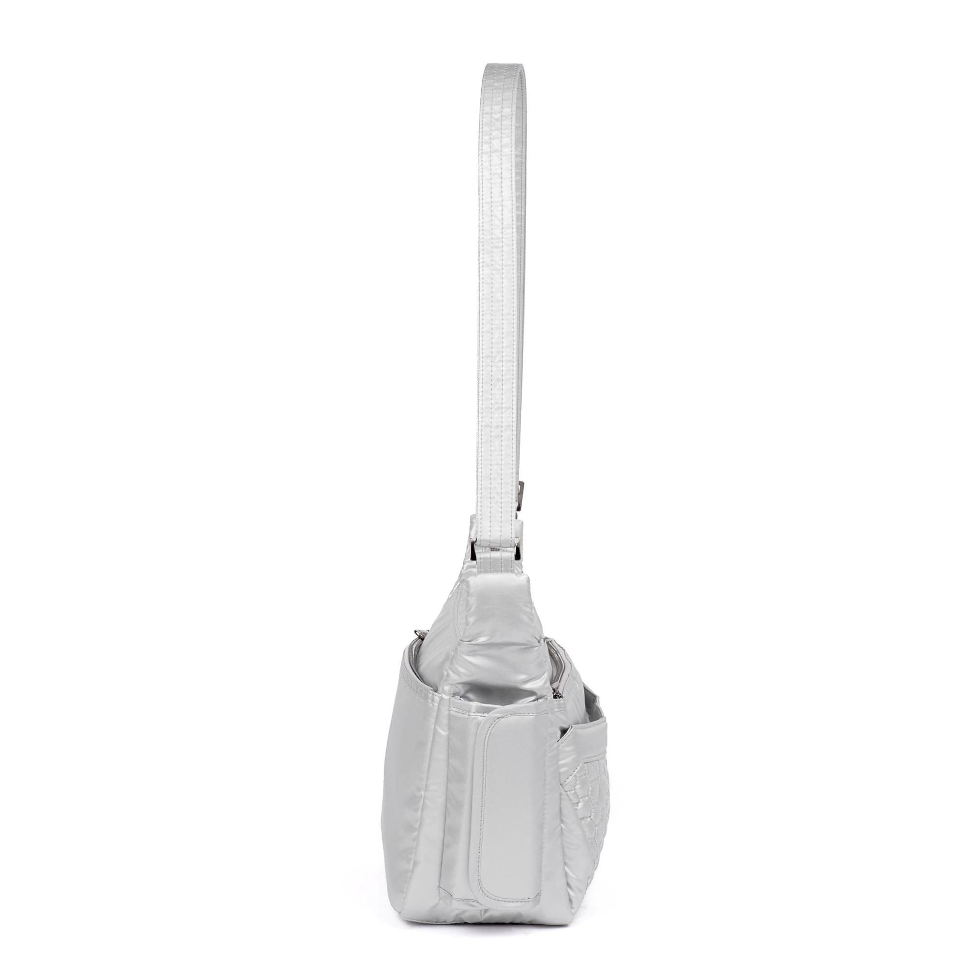 Flutter SE Crossbody Bag - METALLIC SILVER - FlutterSE_MetallicSilver_03