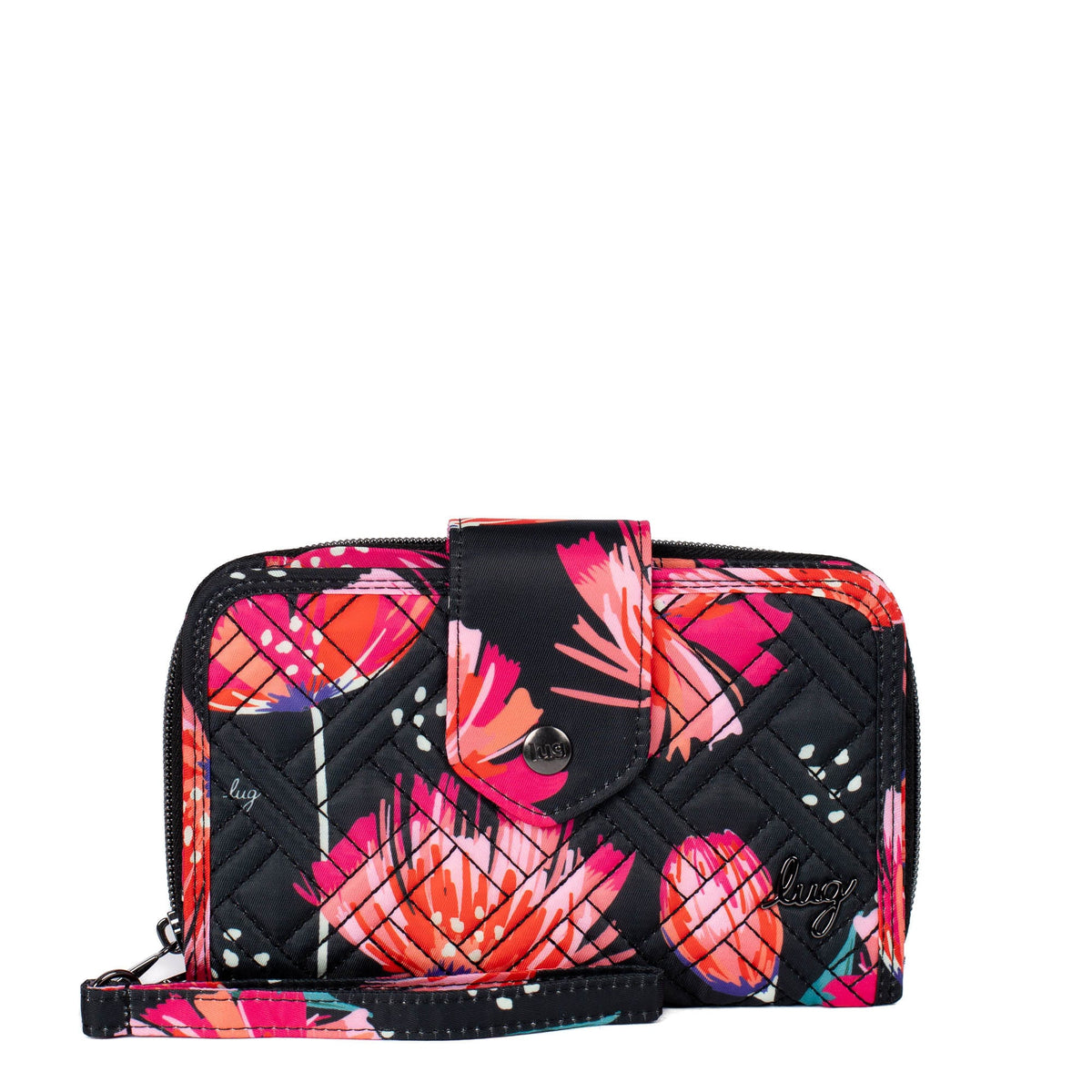 Foxtrot RFID Wallet - POMPOM FLORAL BLACK - Foxtrot_PompomFloralBlack_01