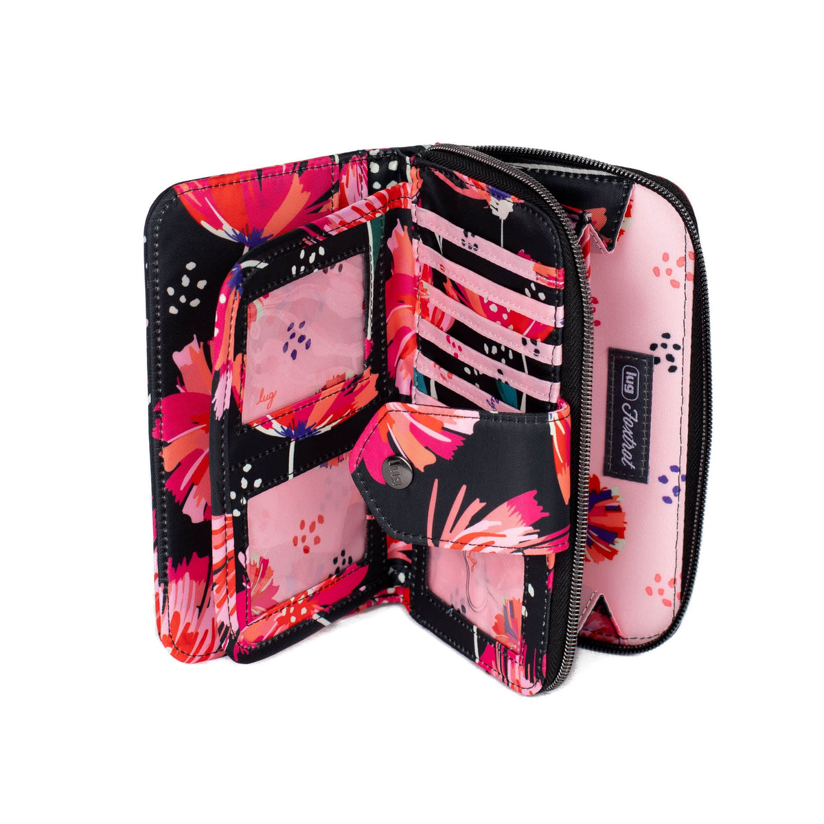 Foxtrot RFID Wallet - POMPOM FLORAL BLACK - Foxtrot_PompomFloralBlack_02