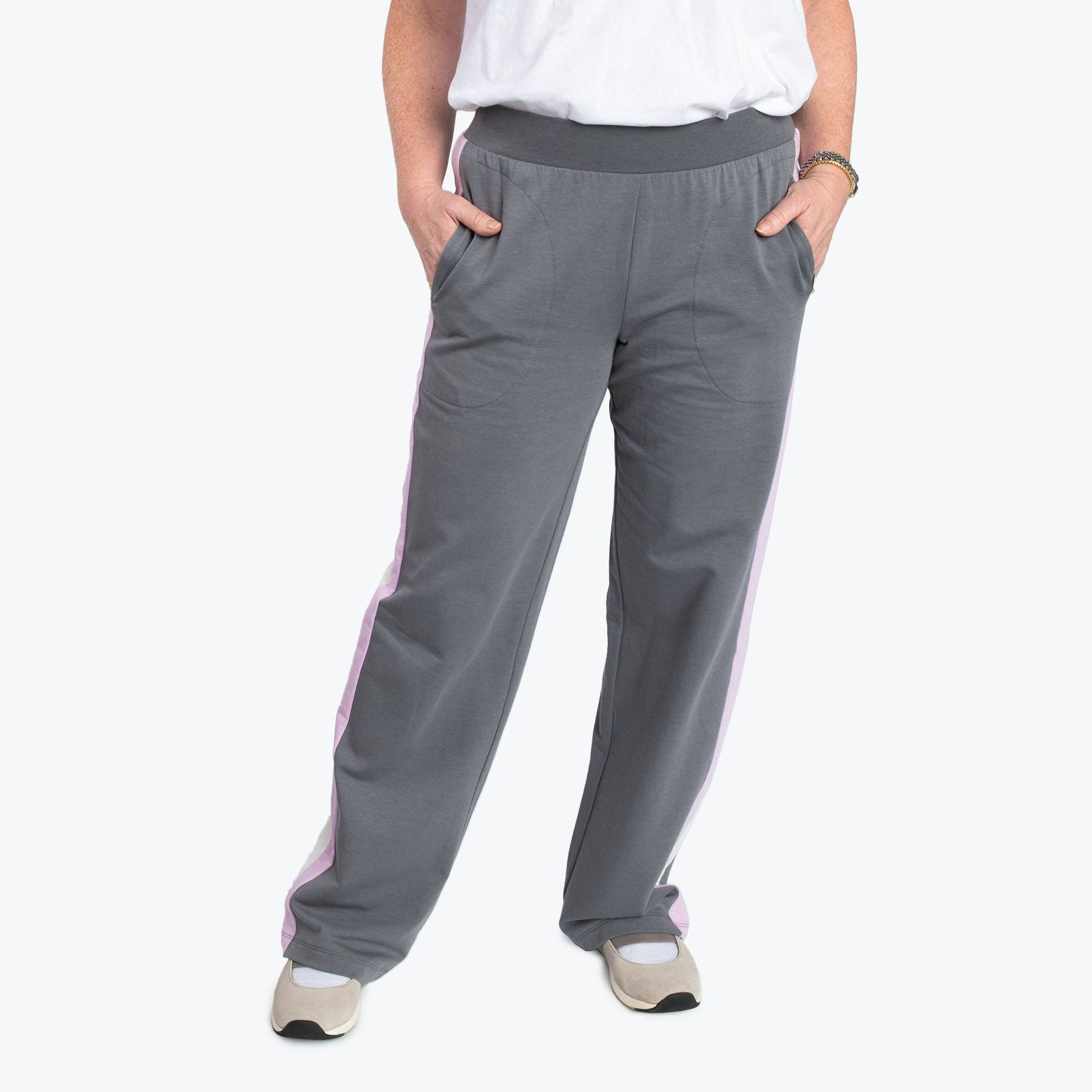 Galley French Terry Straight Leg Pants - FOG GREY - GalleyFrenchTerryPants_FogGrey_01