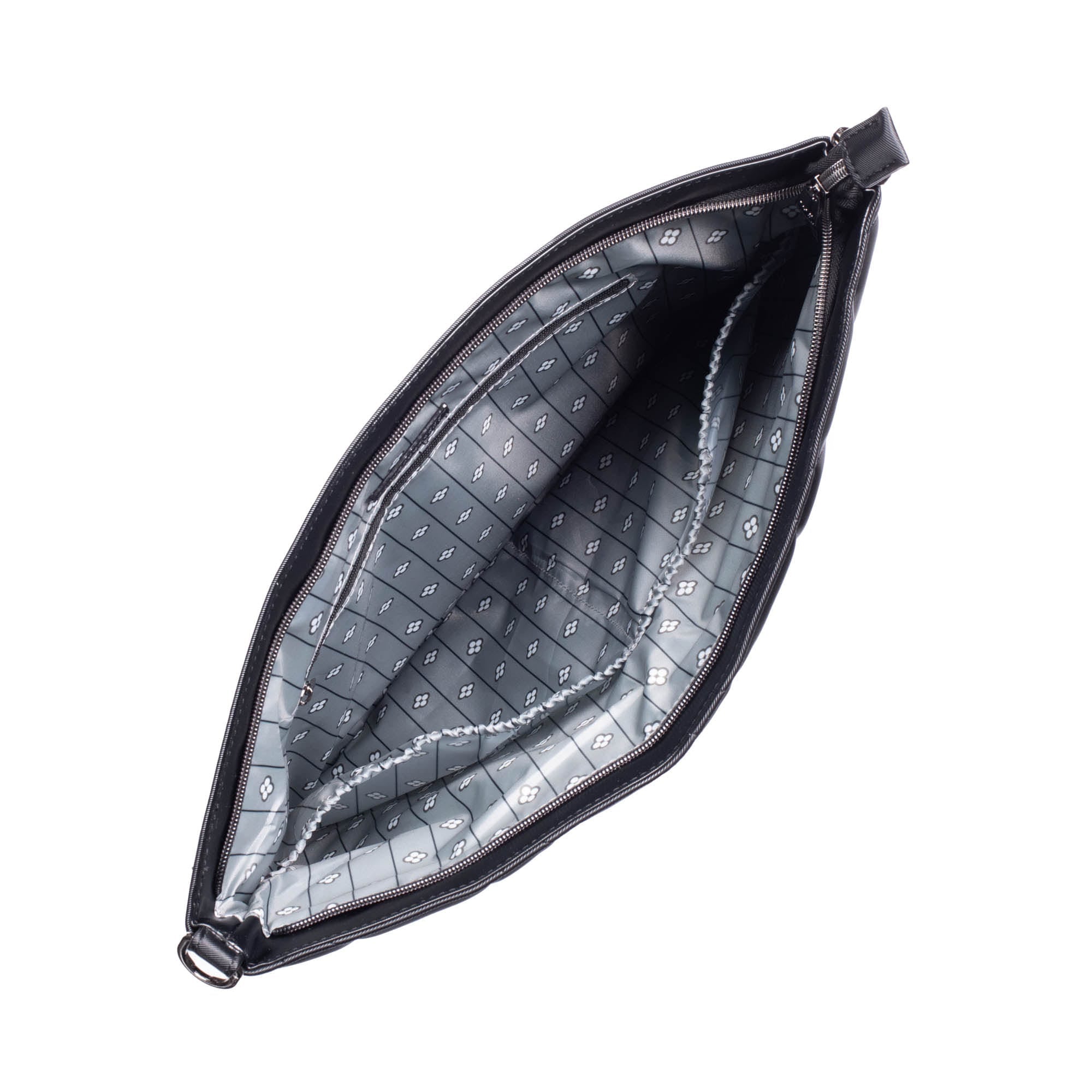 Galley Satin Luxe VL Portfolio Crossbody Bag - BLACK - Galley_BlackSatinVL_05