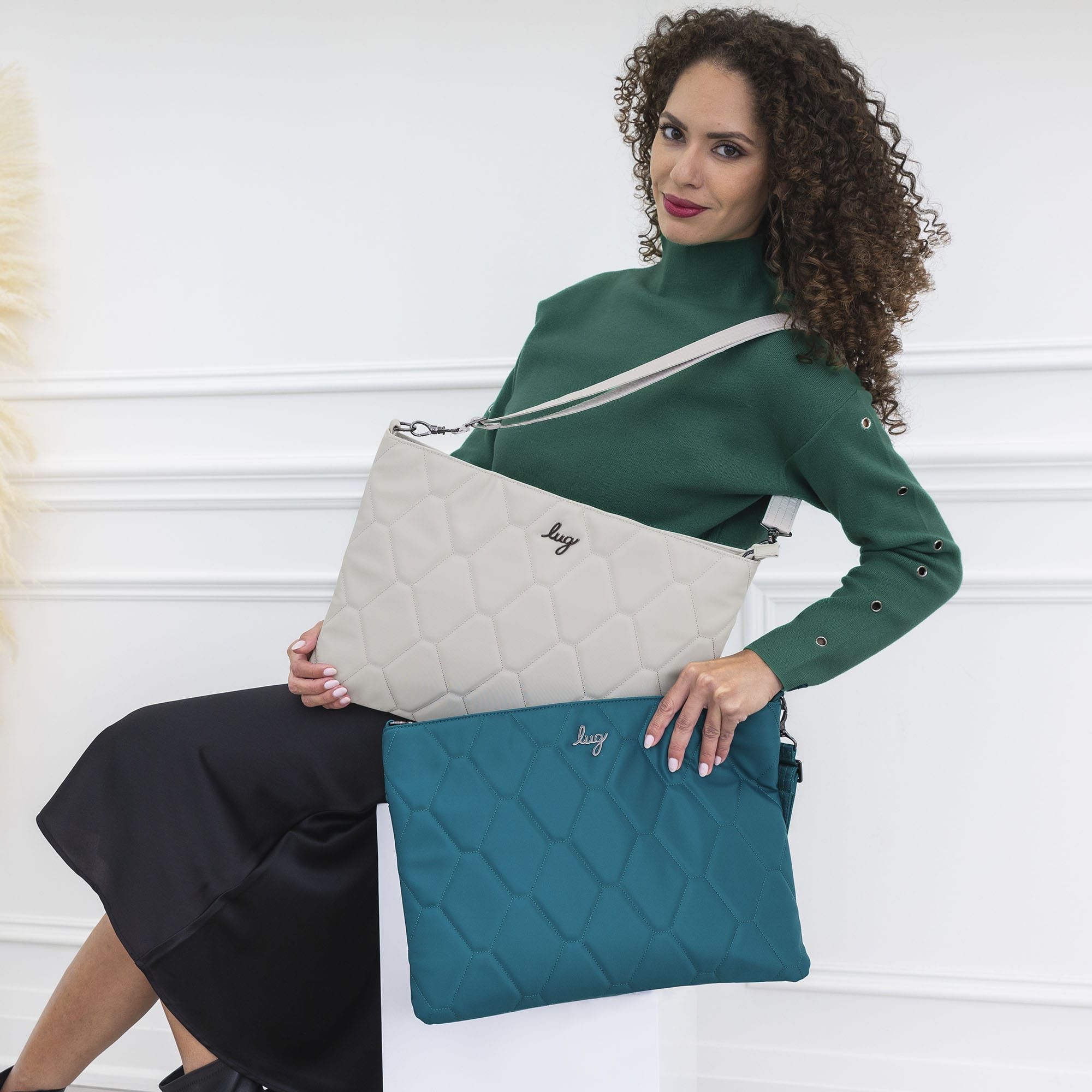 Galley Satin Luxe VL Portfolio Crossbody Bag - - Galley_Hover