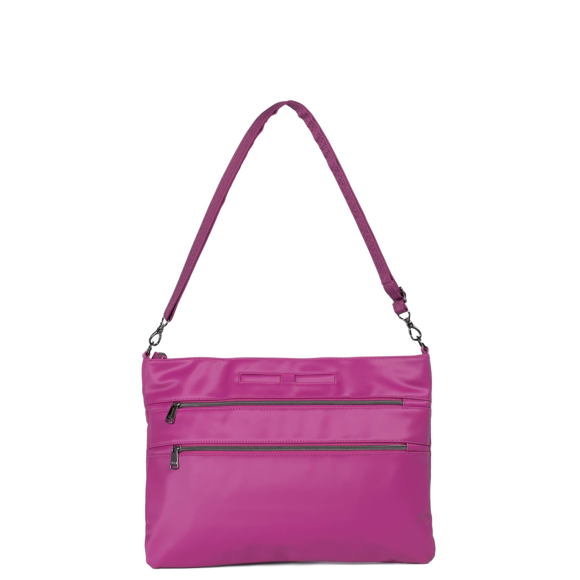 Galley Satin Luxe VL Portfolio Crossbody Bag - ORCHID - Galley_OrchidSatinVL_04