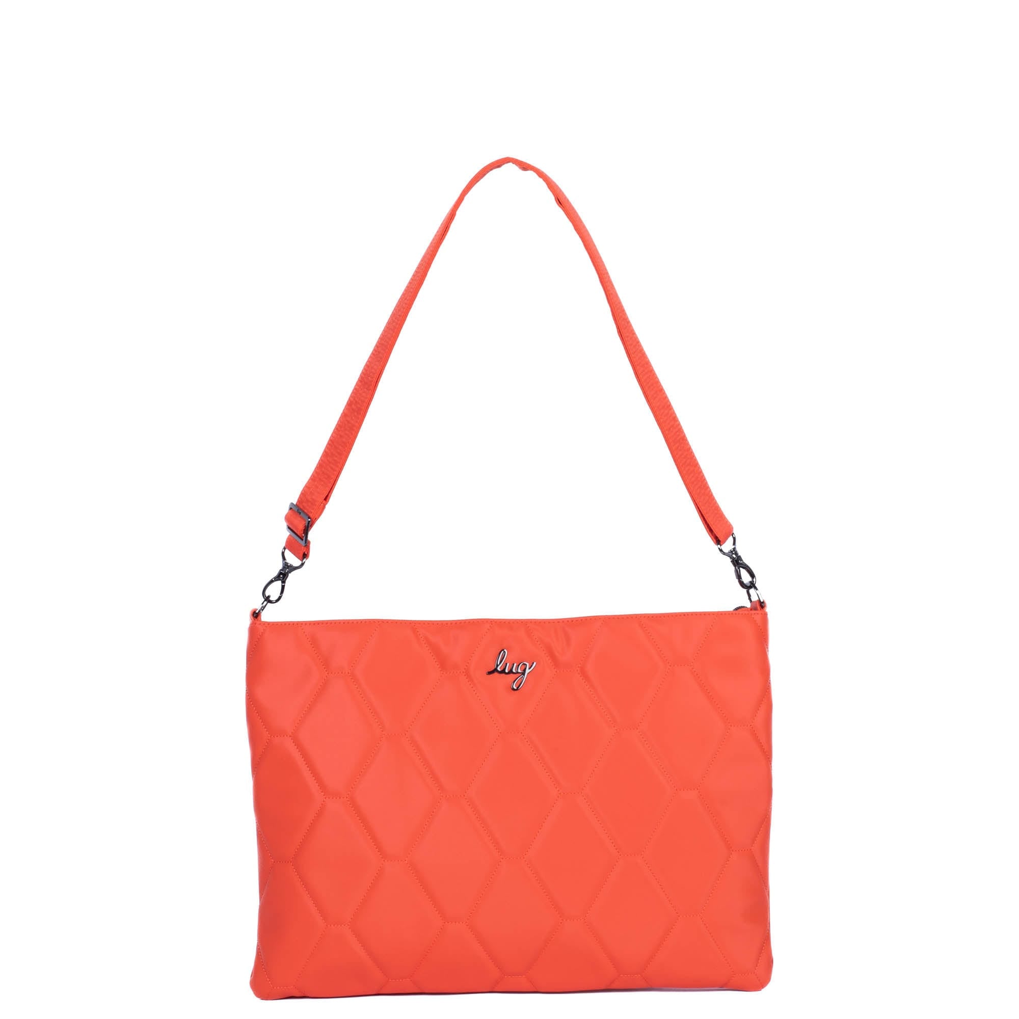 Galley Satin Luxe VL Portfolio Crossbody Bag - PAPAYA - Galley_PapayaSatinVL_01