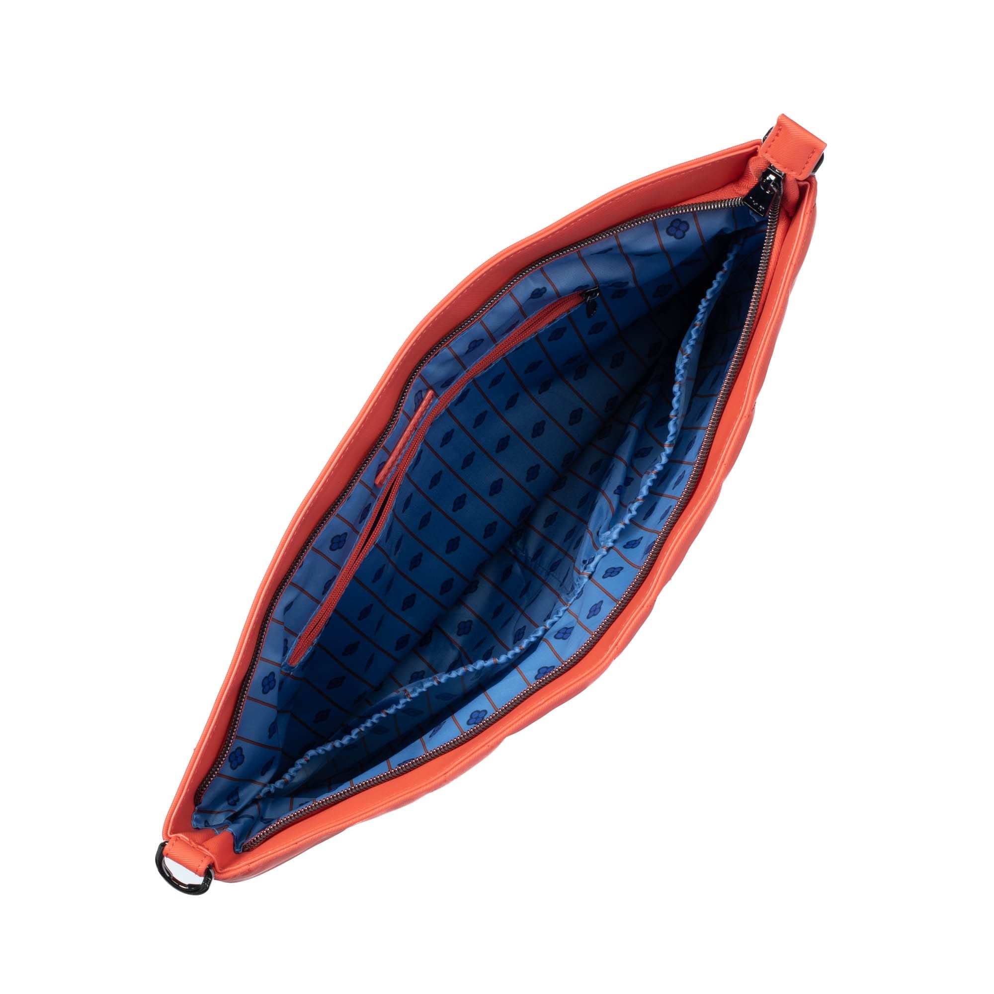 Galley Satin Luxe VL Portfolio Crossbody Bag - PAPAYA - Galley_PapayaSatinVL_05