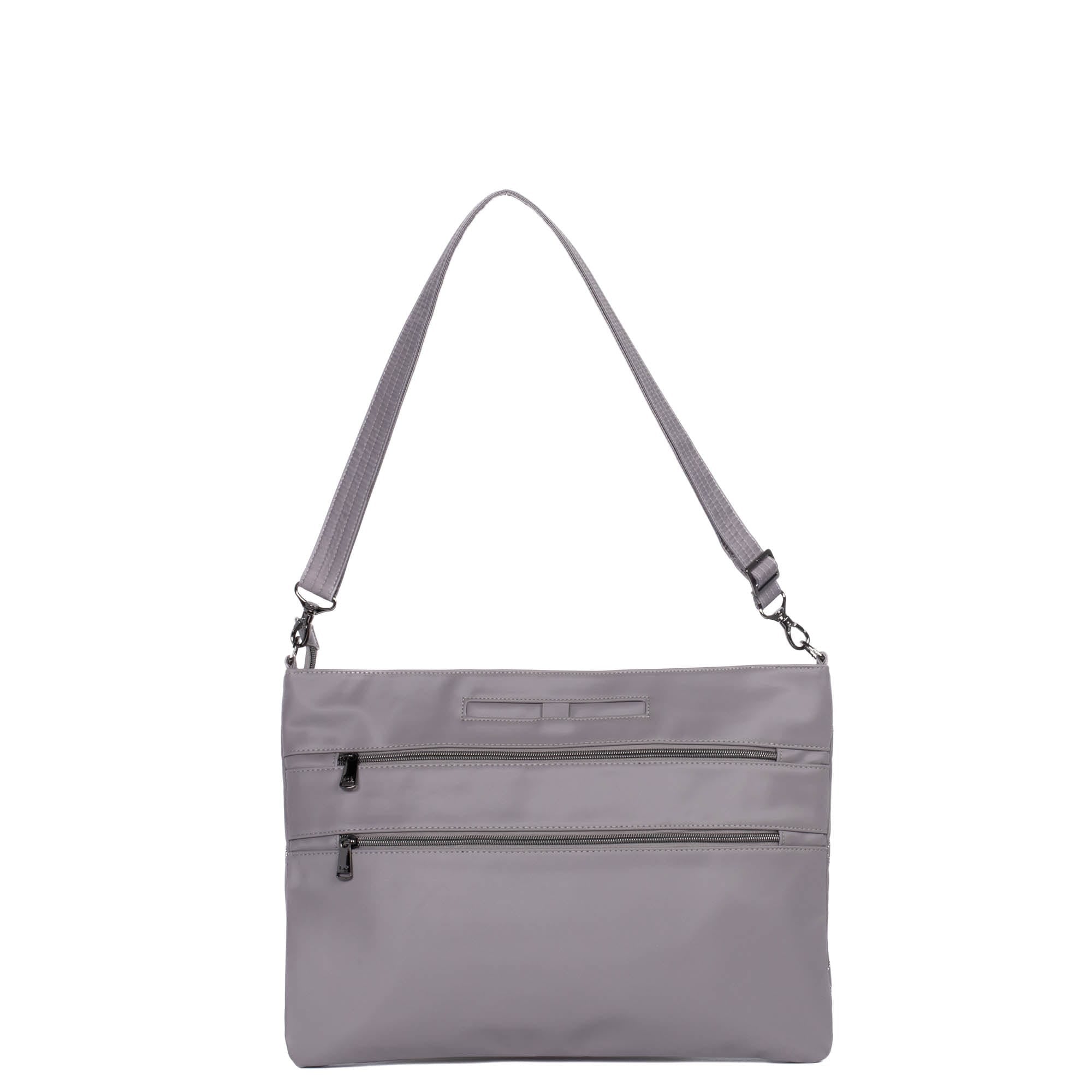 Galley Satin Luxe VL Portfolio Crossbody Bag - PEARL - Galley_PearlSatinVL_04