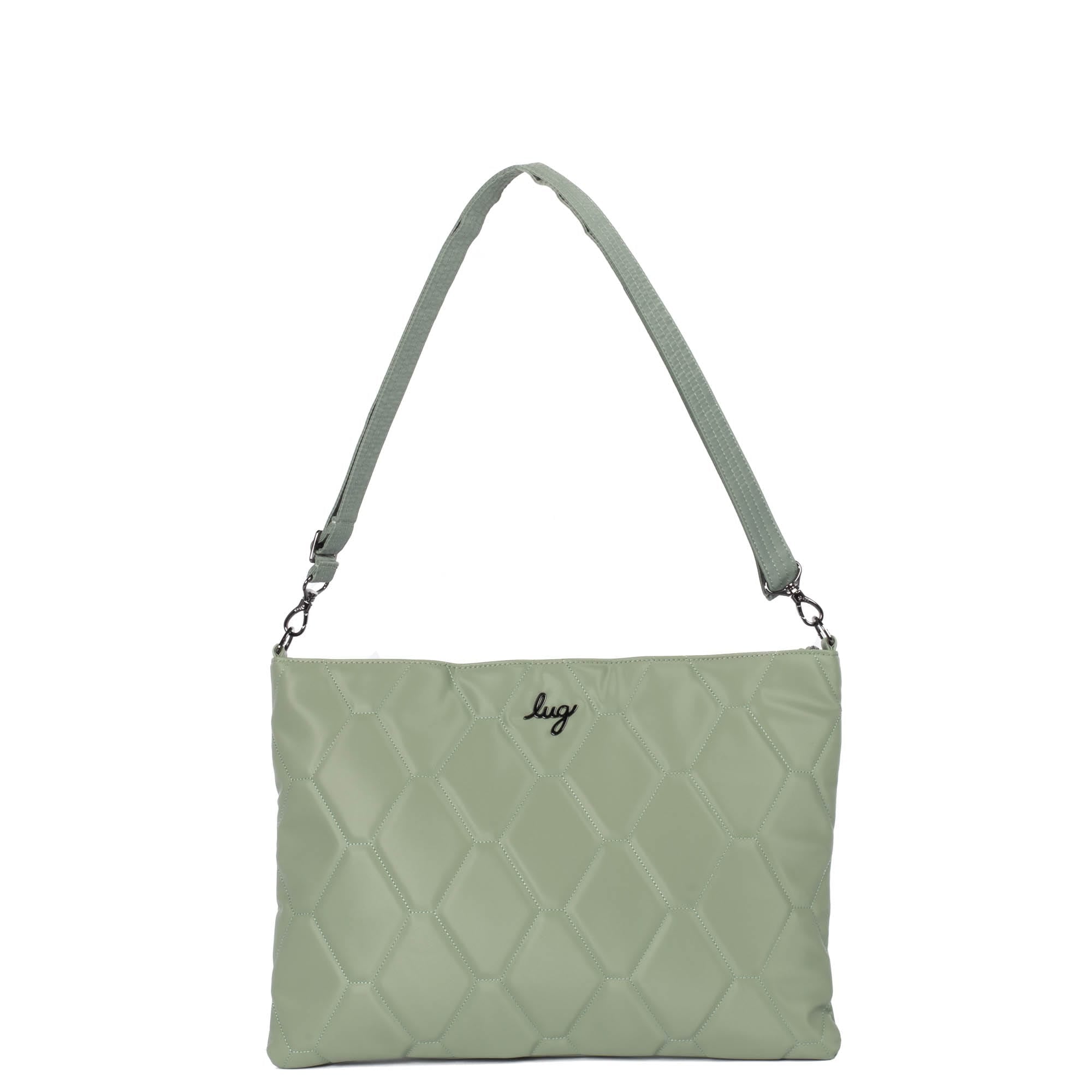 Galley Satin Luxe VL Portfolio Crossbody Bag - SAGE - Galley_SageSatinVL_01