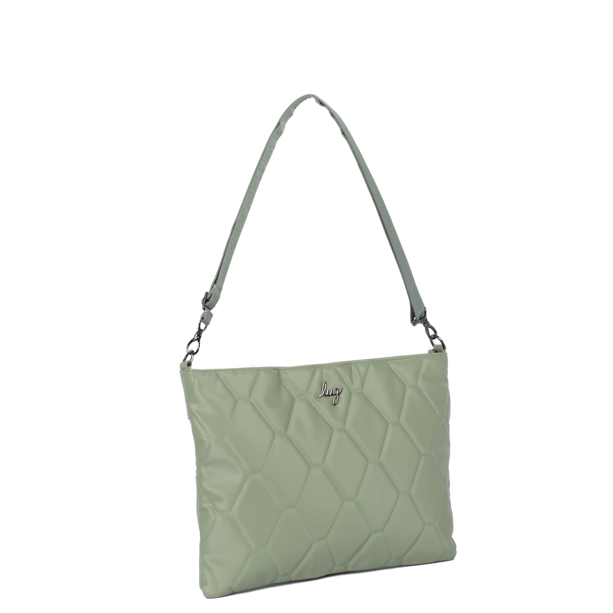 Galley Satin Luxe VL Portfolio Crossbody Bag - SAGE - Galley_SageSatinVL_02