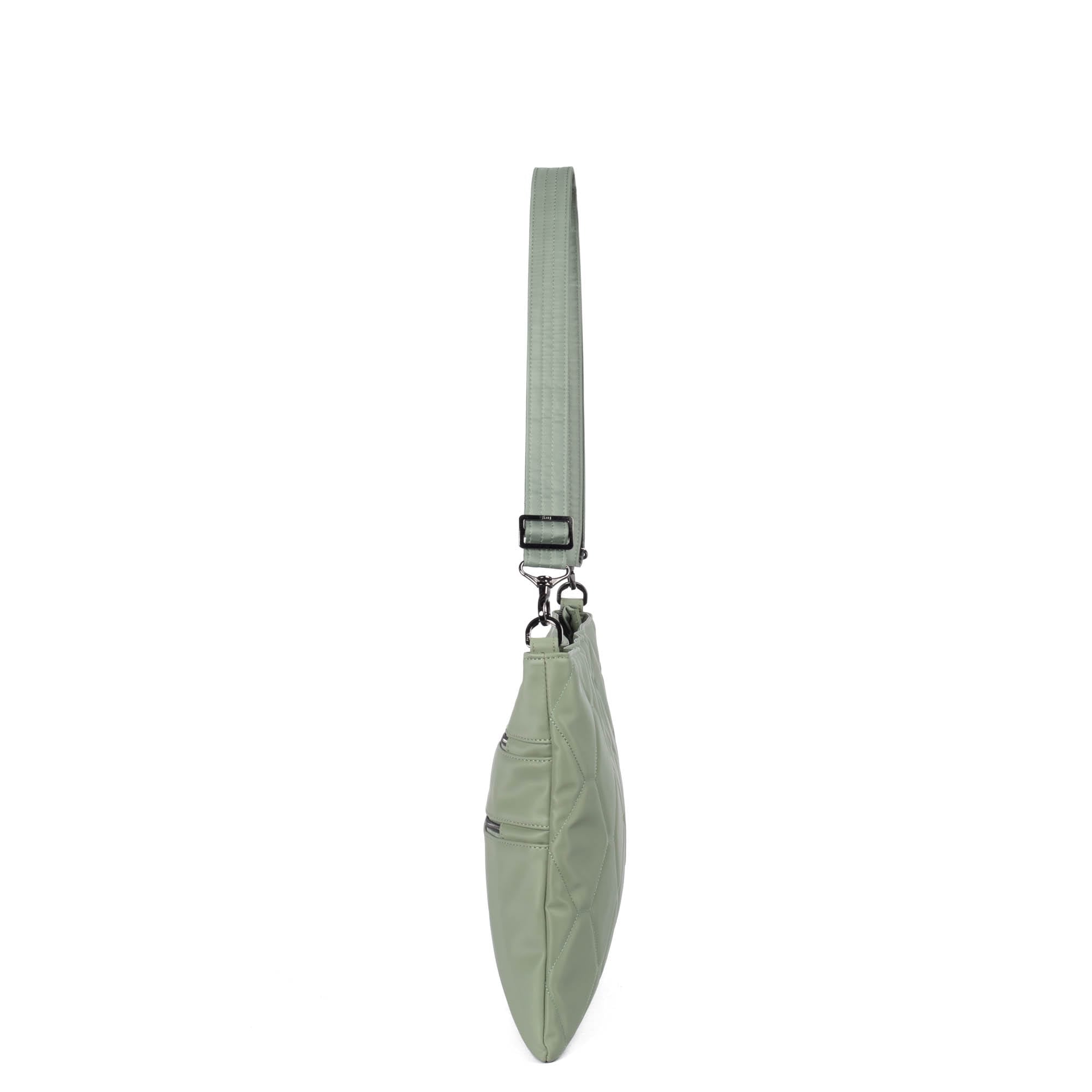 Galley Satin Luxe VL Portfolio Crossbody Bag - SAGE - Galley_SageSatinVL_03