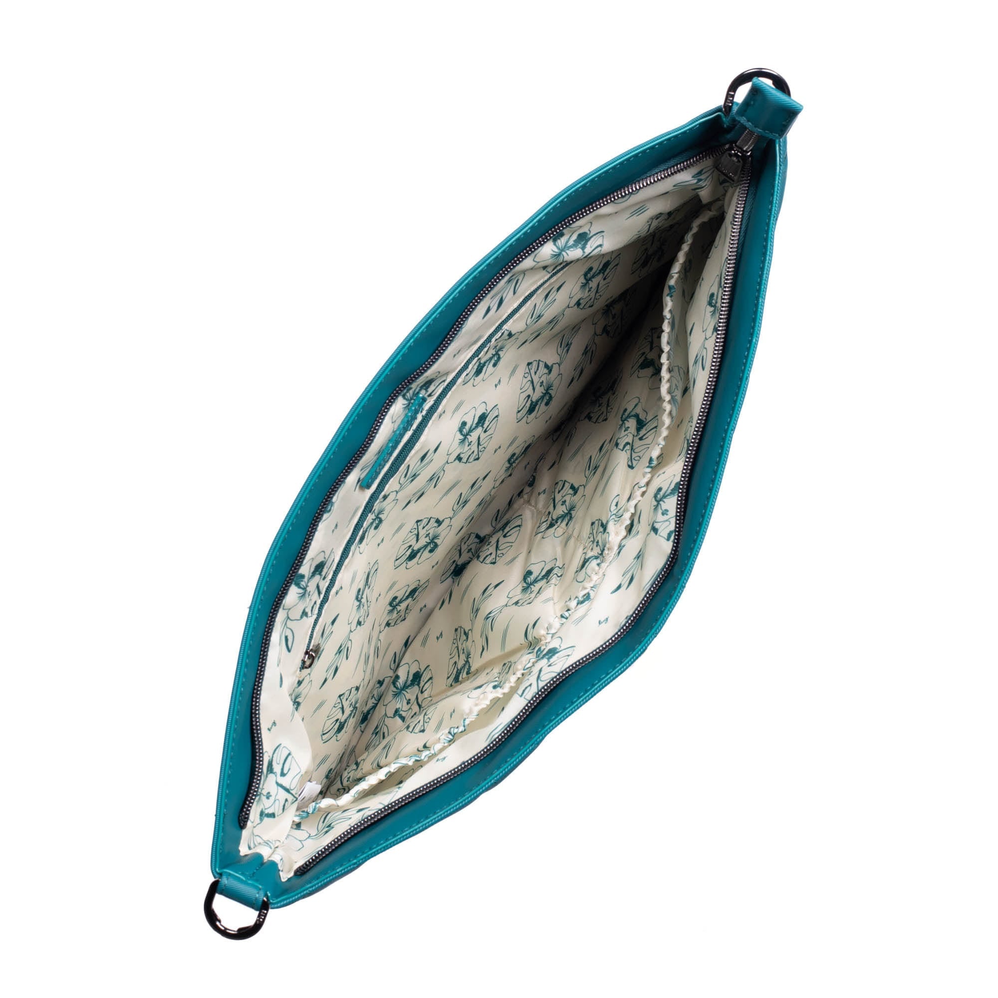 Galley Satin Luxe VL Portfolio Crossbody Bag - TEAL - Galley_TealSatinVL_05