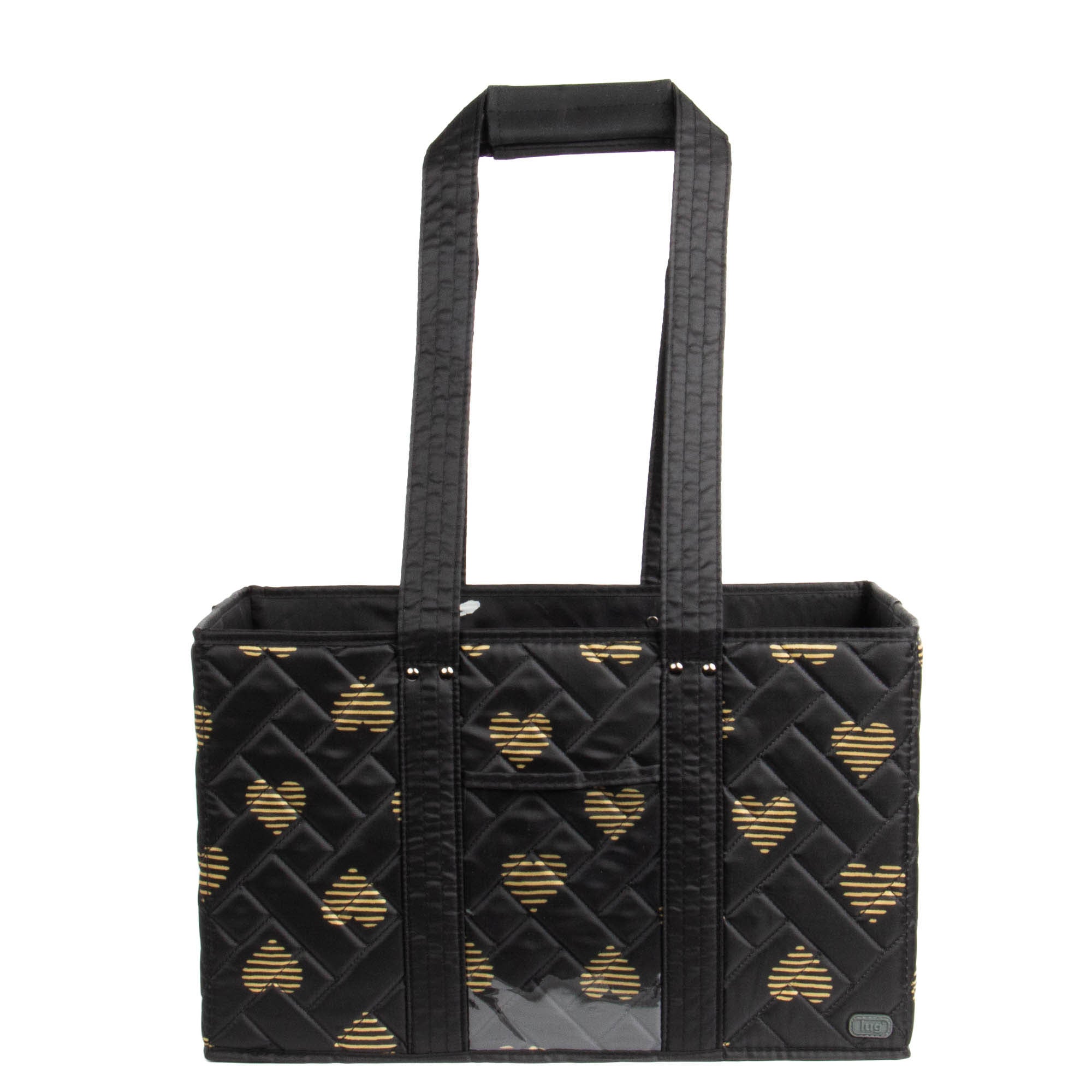Gallop Collapsible Carry-All Tote - HEARTS BLACK - Gallop_HeartsGold_01