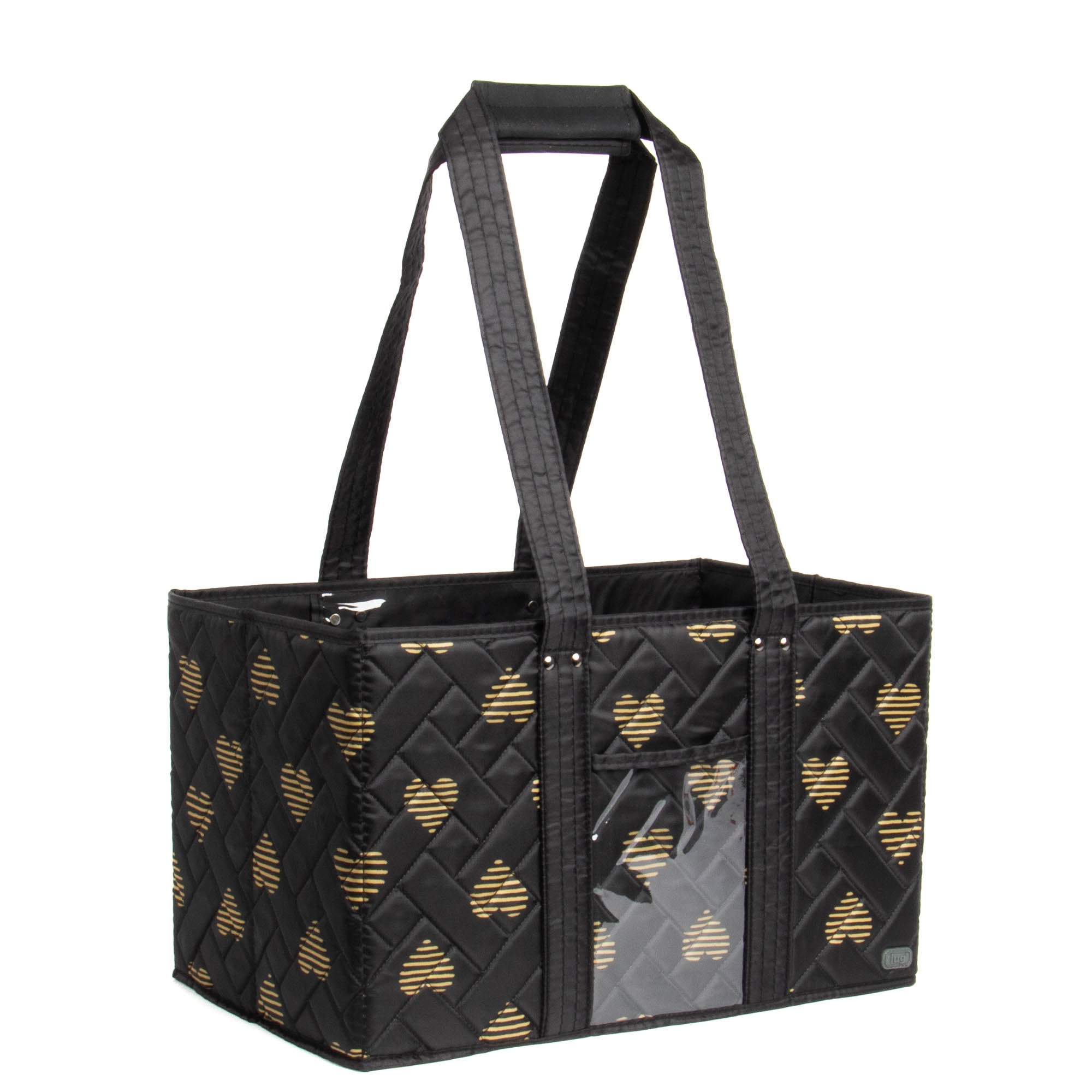 Gallop Collapsible Carry-All Tote - HEARTS BLACK - Gallop_HeartsGold_02
