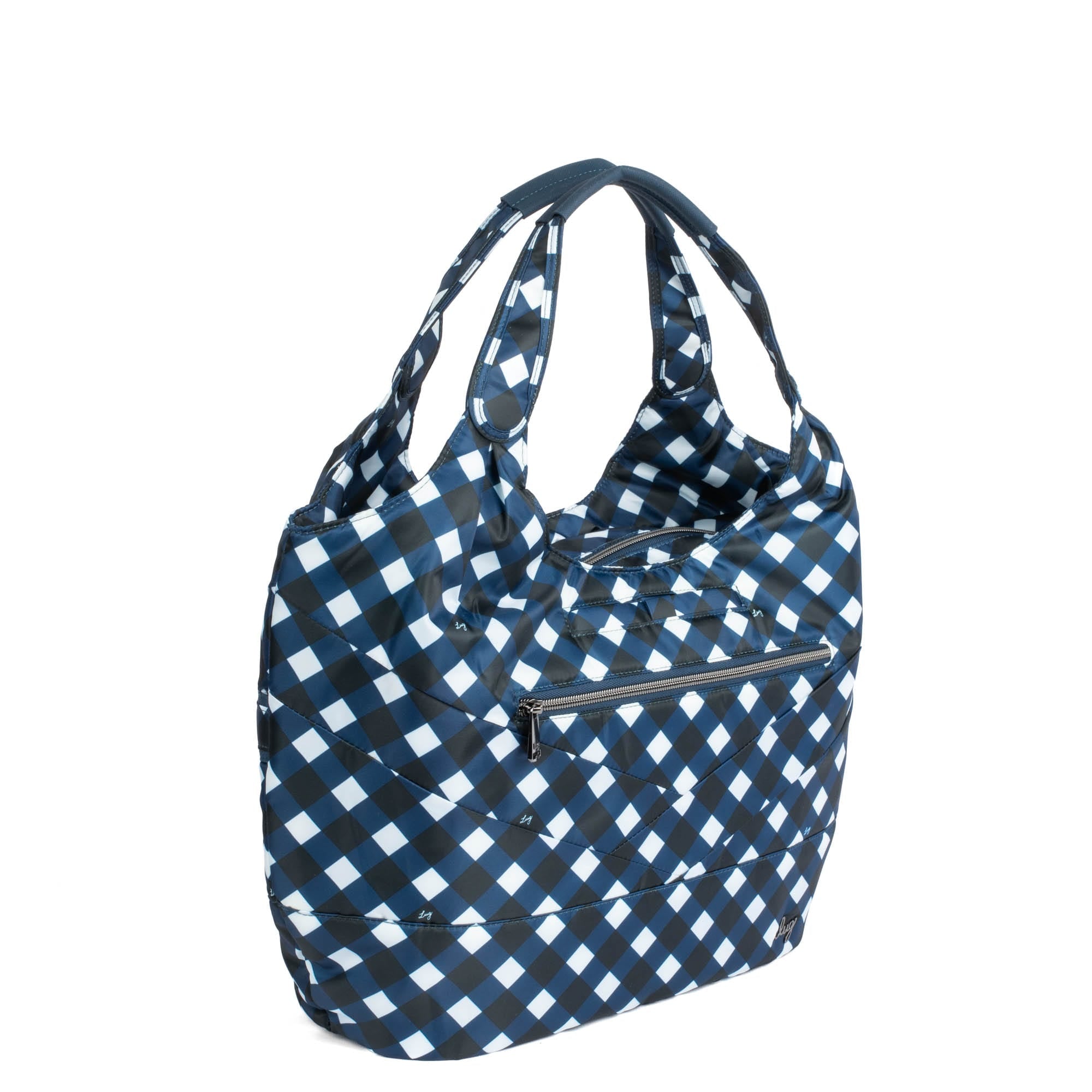 Gondola SE Tote Bag - GINGHAM NAVY - GondolaSE_GinghamNavy_02