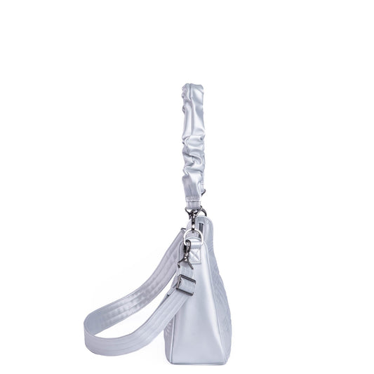Groove Satin Luxe VL Crossbody Bag - METALLIC SILVER - GrooveSL_MetallicSilver_03
