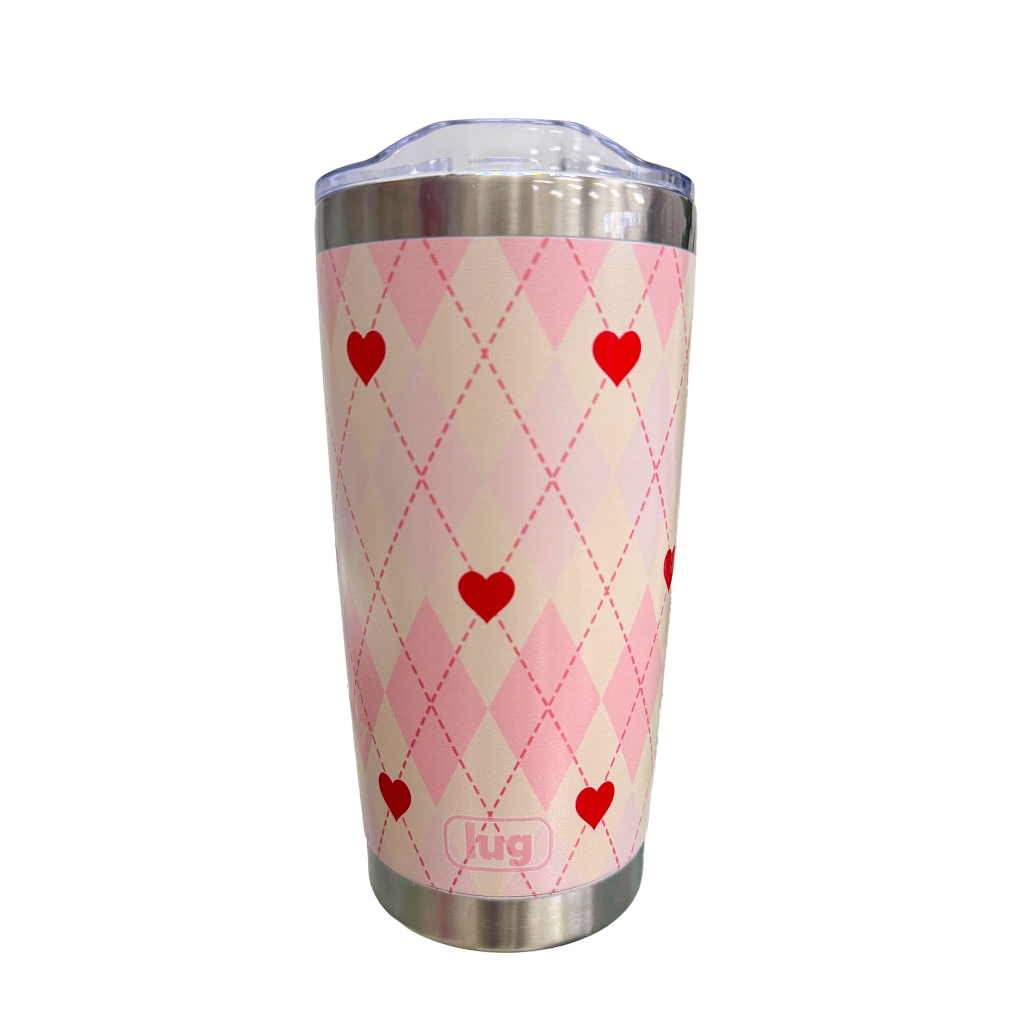 Guzzle Tumbler - HEARTGYLE CREAM - Guzzle_HeartgyleCream_Angle_01