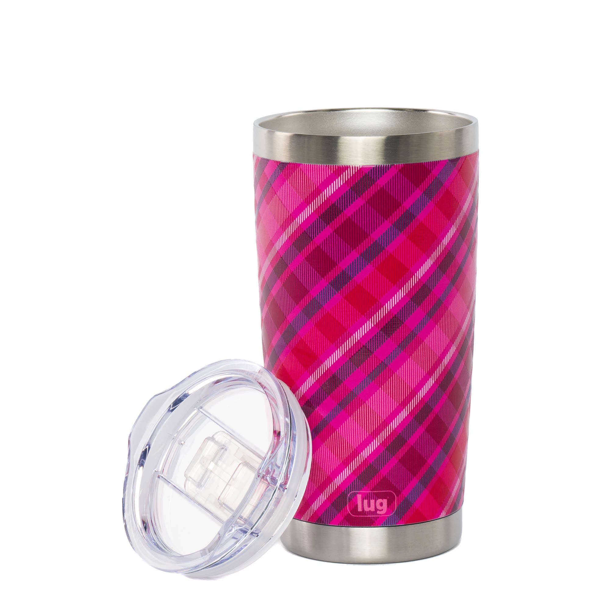 Guzzle Tumbler - BERRY PLAID - Guzzle_Tumbler_BerryPlaid_01