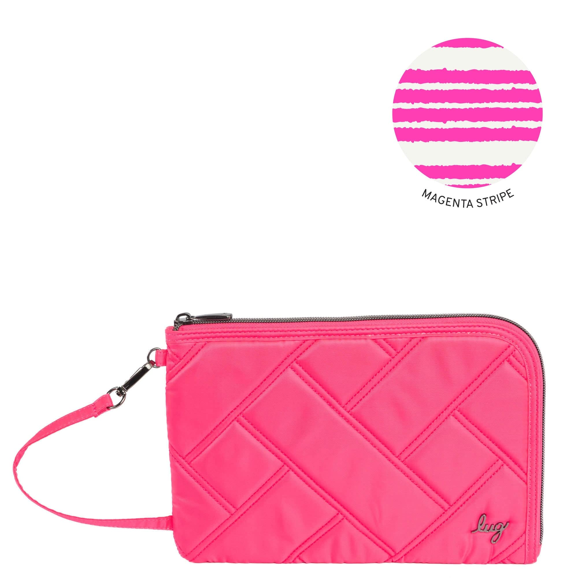 Halfpipe Zip Wristlet Wallet - MAGENTA - HALFPIPE-MAGENTA