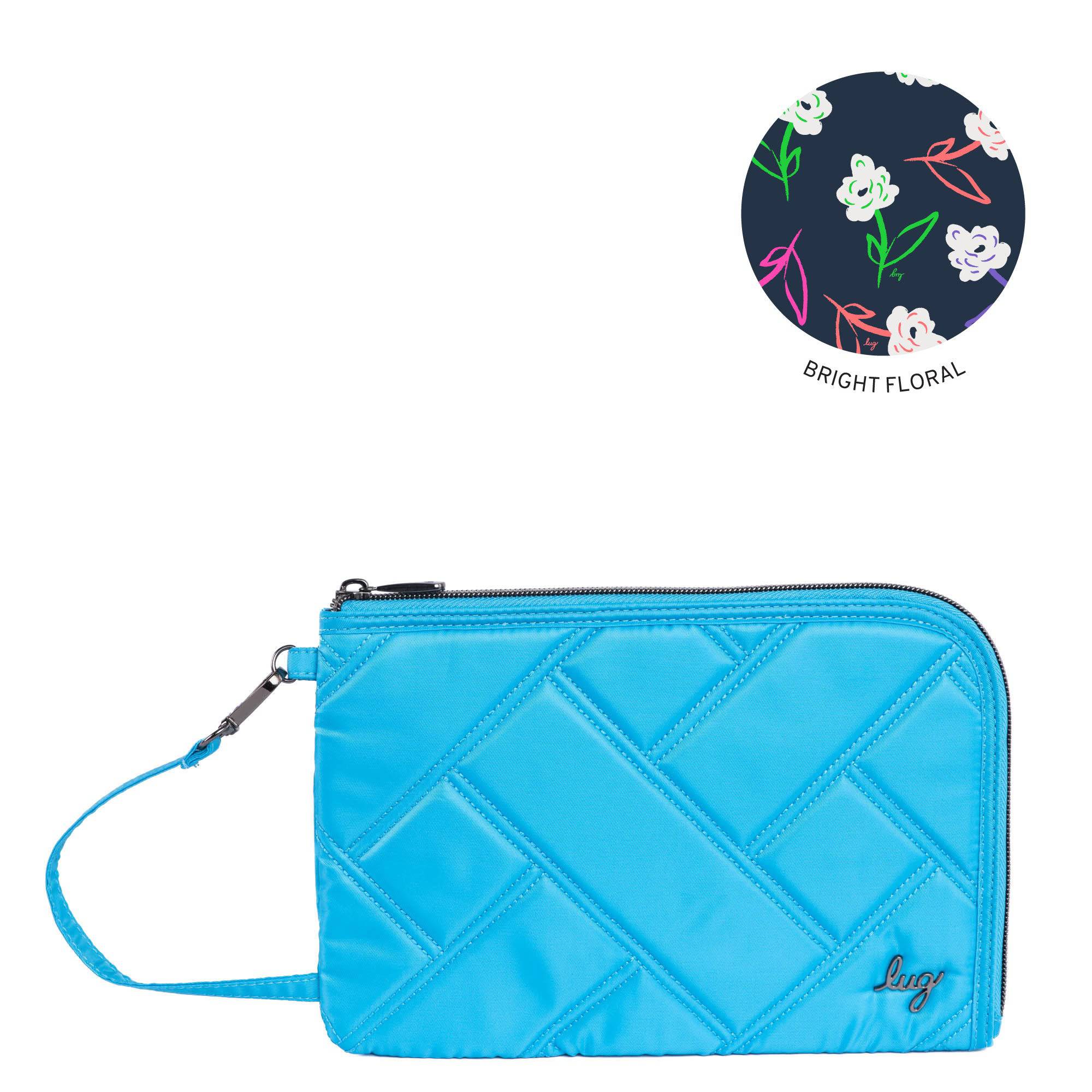 Halfpipe Zip Wristlet Wallet - SKY - HALFPIPE-SKY-NEON