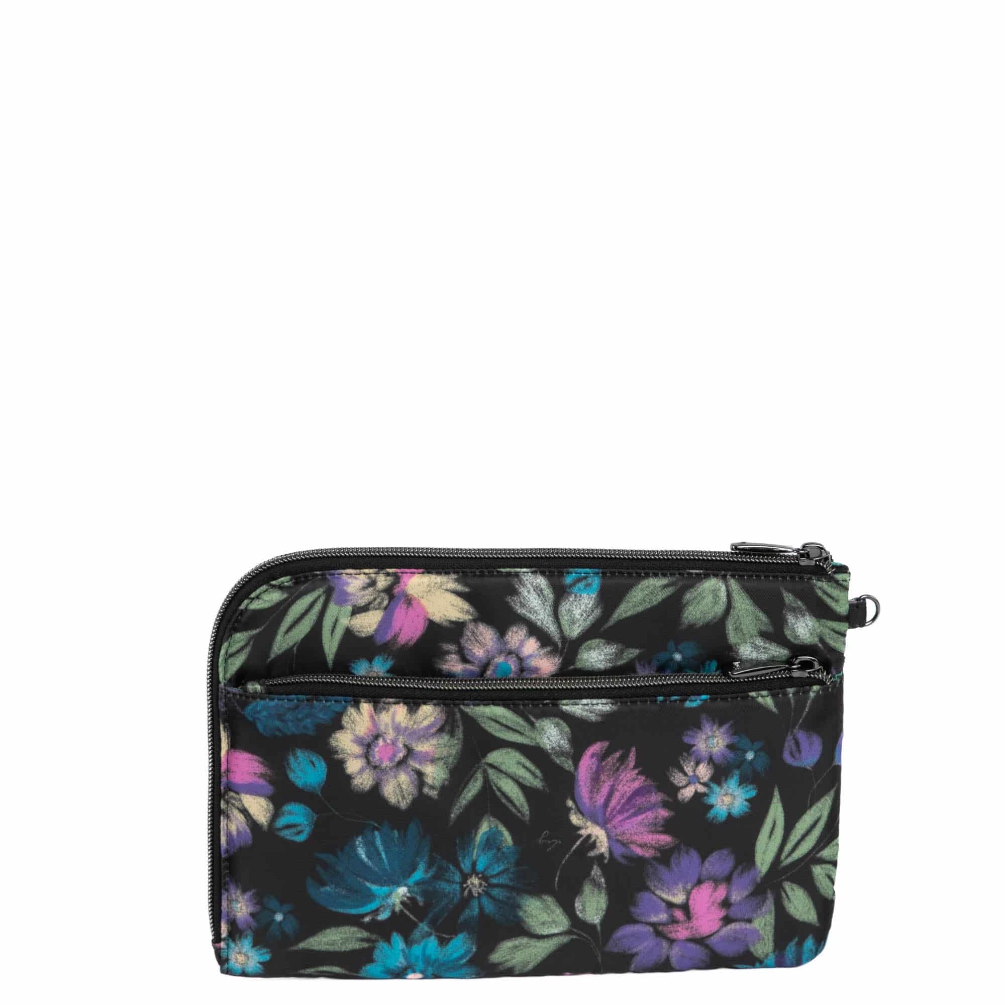Halfpipe Zip Wristlet Wallet - BLOOM BLACK - Halfpipe_BloomBlack_03