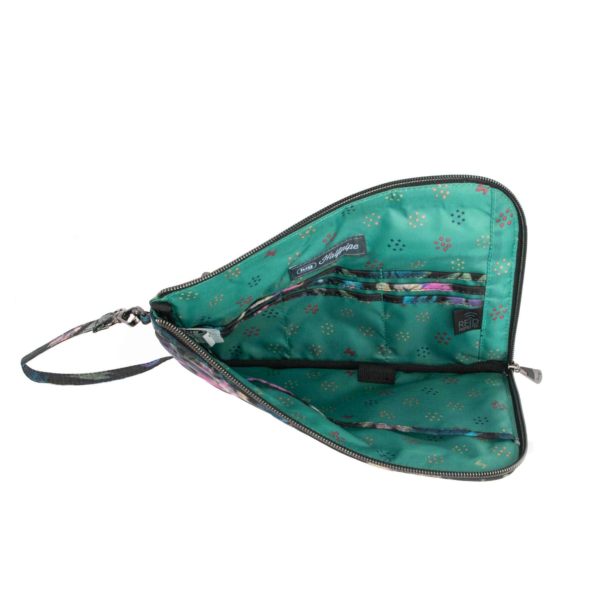 Halfpipe Zip Wristlet Wallet - BLOOM BLACK - Halfpipe_BloomBlack_04