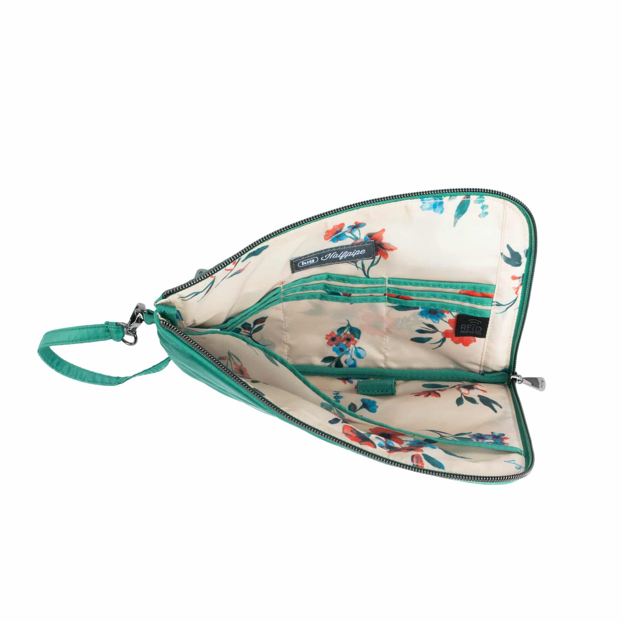 Halfpipe Zip Wristlet Wallet - KELLY GREEN - Halfpipe_KellyGreen_04