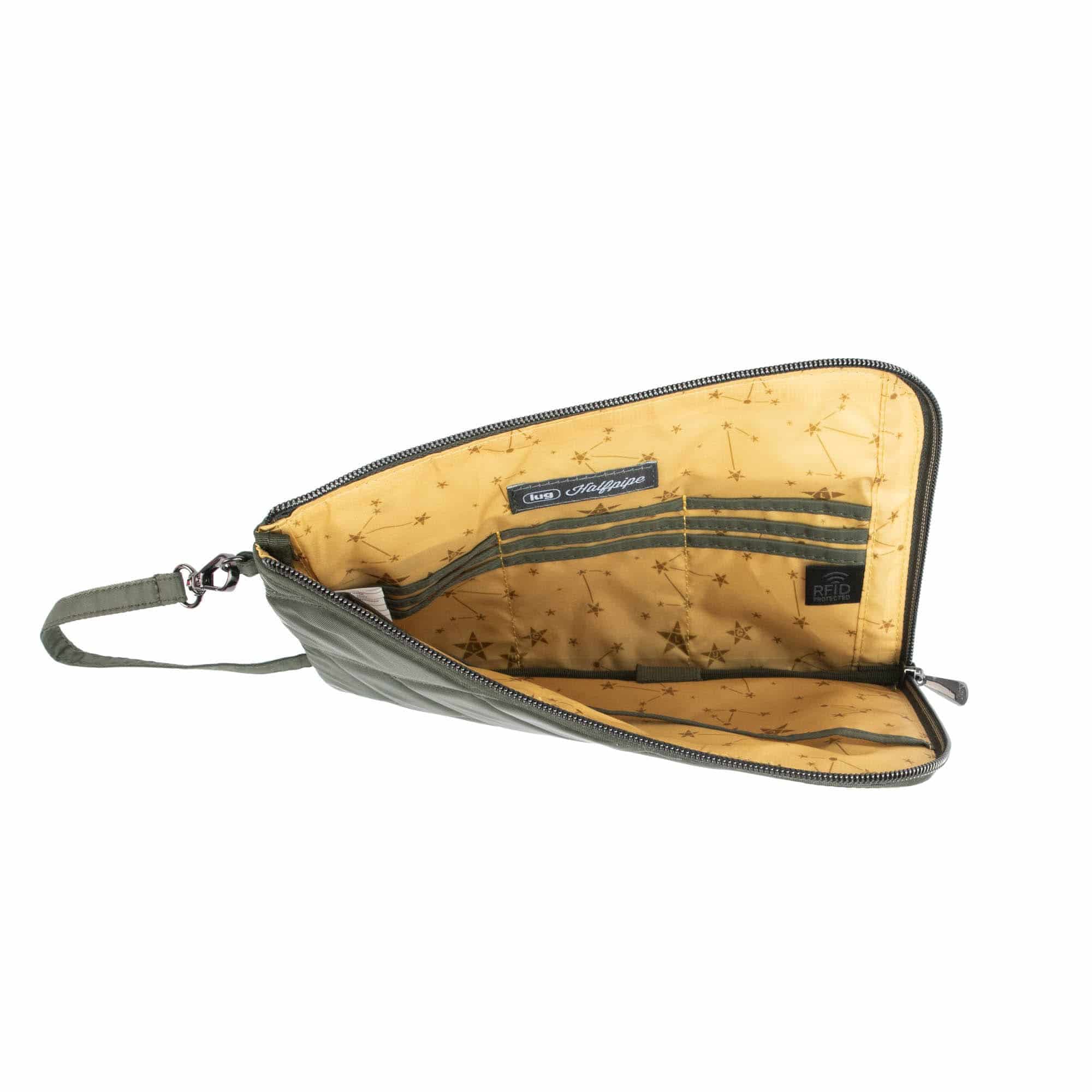 Halfpipe Zip Wristlet Wallet - OLIVE GREEN - Halfpipe_OliveGreen_04