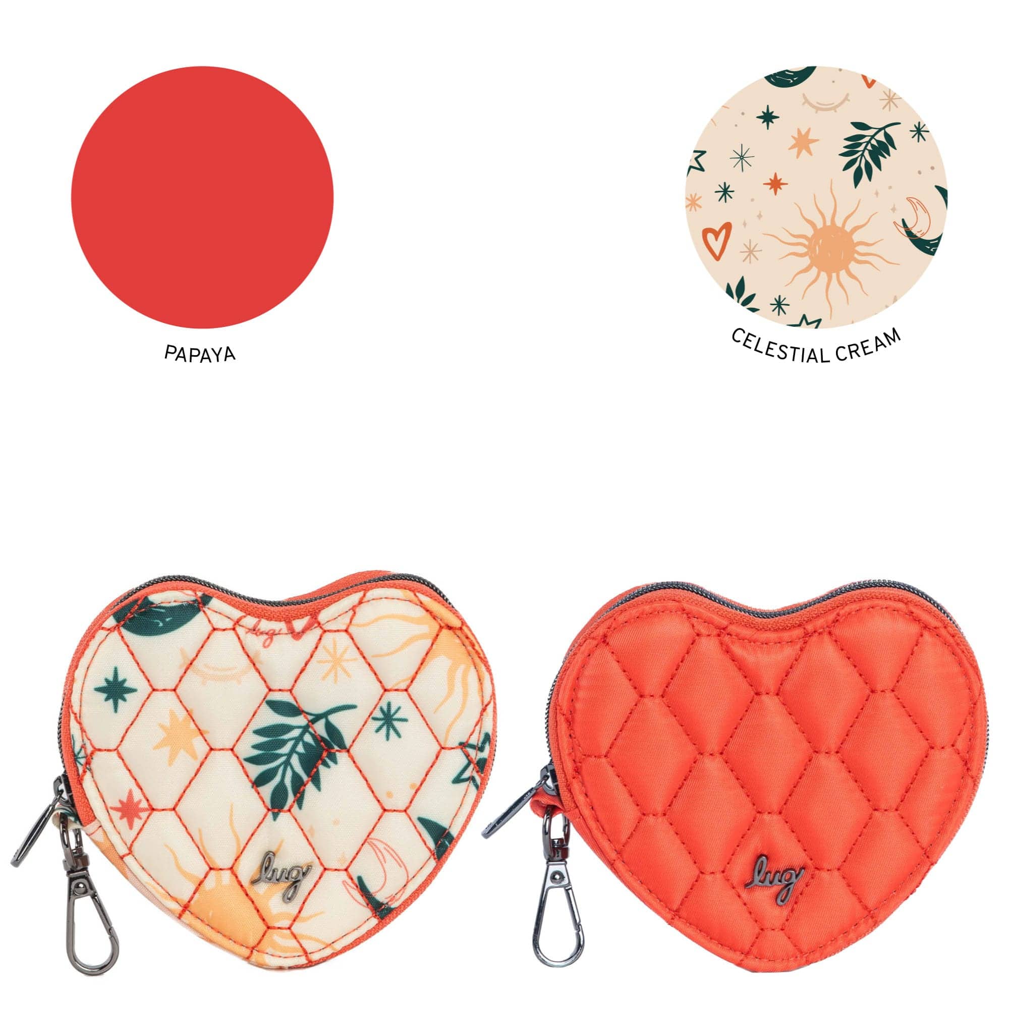 Heart Pouch 2pc Set - PAPAYA CELESTIAL CREAM - Heart-Pouch-2pc-Set_CelestialCream-Papaya_wslumg