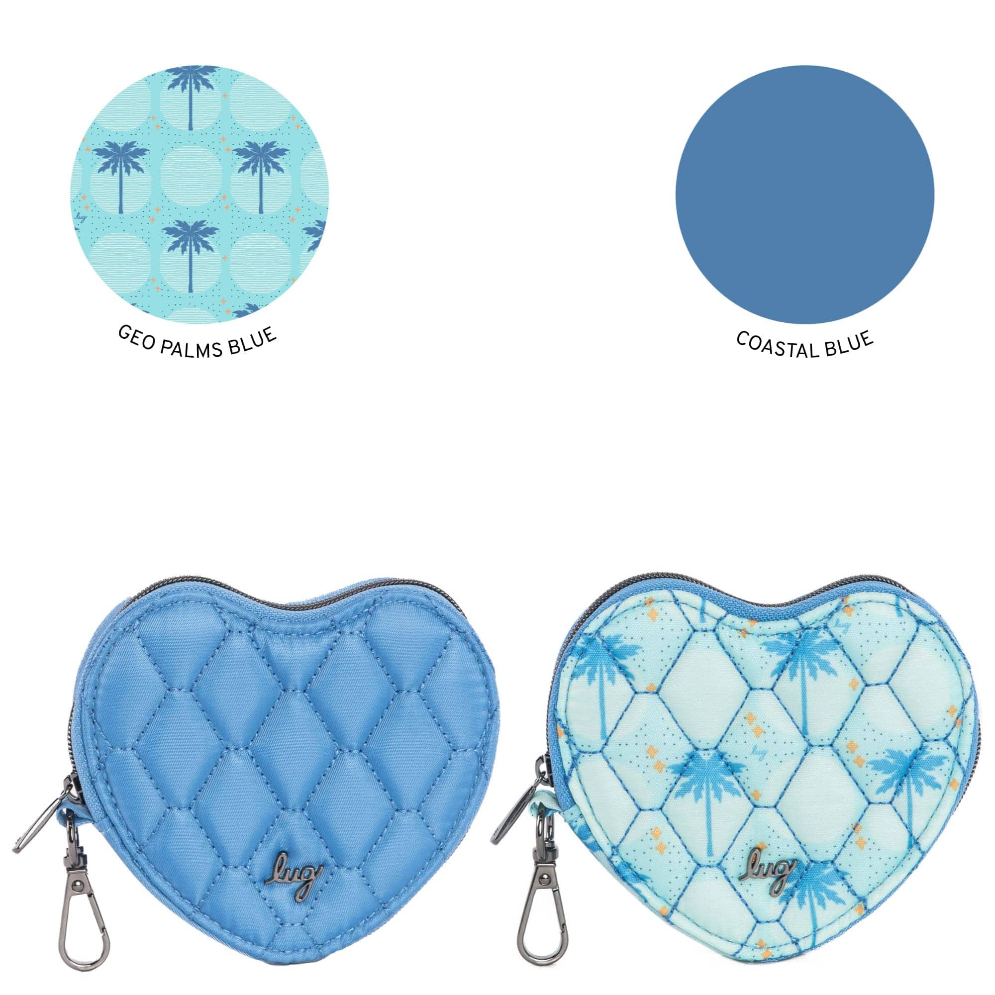 Heart Pouch 2pc Set - COASTAL BLUE GEO PALMS BLUE - Heart-Pouch-2pc-Set_CoastalBlue-GeoPalmsBlue
